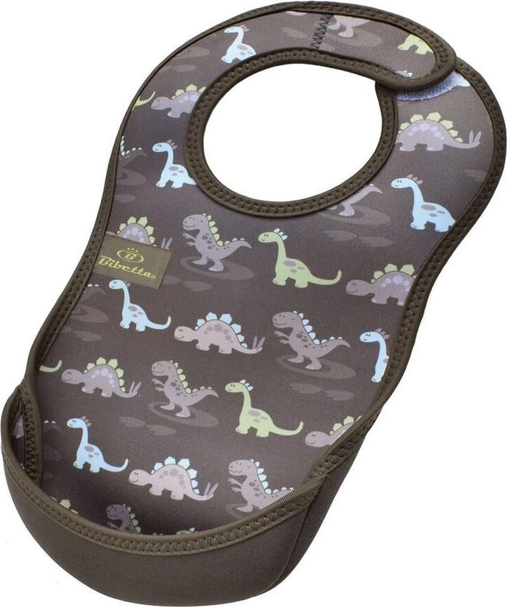 Bibetta Slabbetje - Dinosaurus - Grijs - 2-pack - Image 2