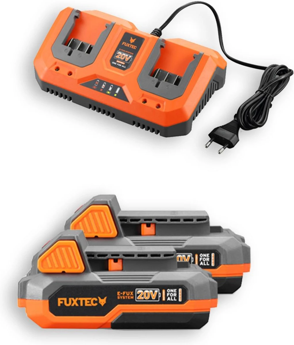 FUXTEC Grasmaaier Accu 40V (2x 20V) - Set Met Batterij (2x 2Ah) En Lader (2.4A Dubbellader) - Image 9