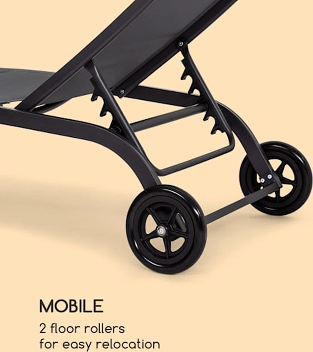 Blumfeldt Limala Tuinstoel - Ligstoel - Relaxstoel - Rugleuning In 6 Standen Verstelbaar - 2 Vielen - Draagkracht: Max. 150 Kg - Image 2