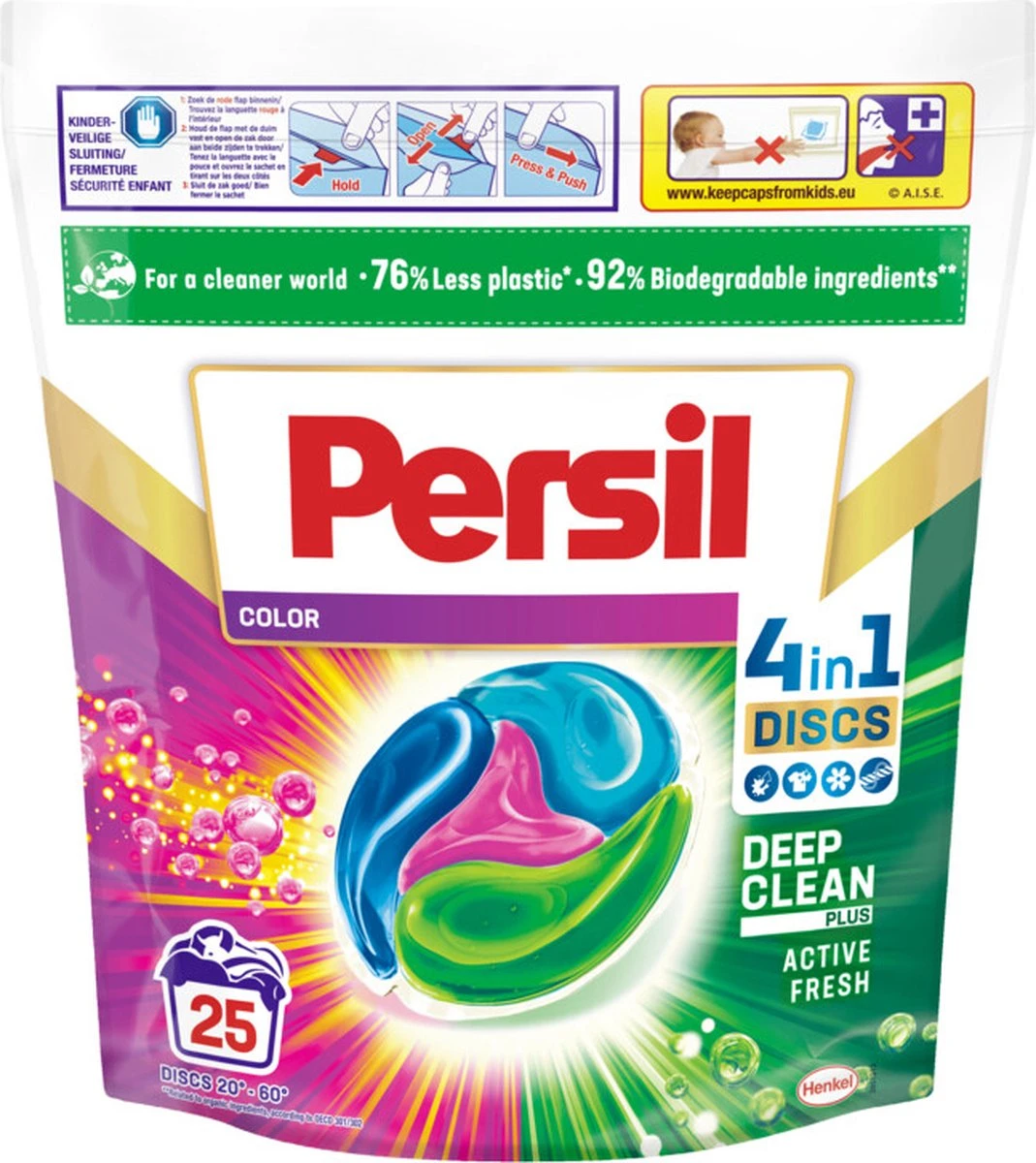 PersilĀ® Persil 4in1 Discs Color Wascapsules - Wasmiddel Capsules - Voordeelverpakking - 5 X 25 Wasbeurten - Image 2