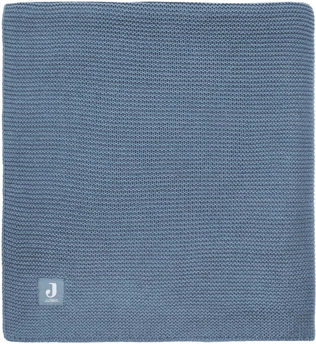 Jollein Baby Deken Ledikant 100x150cm Basic Knit - Jeans Blue