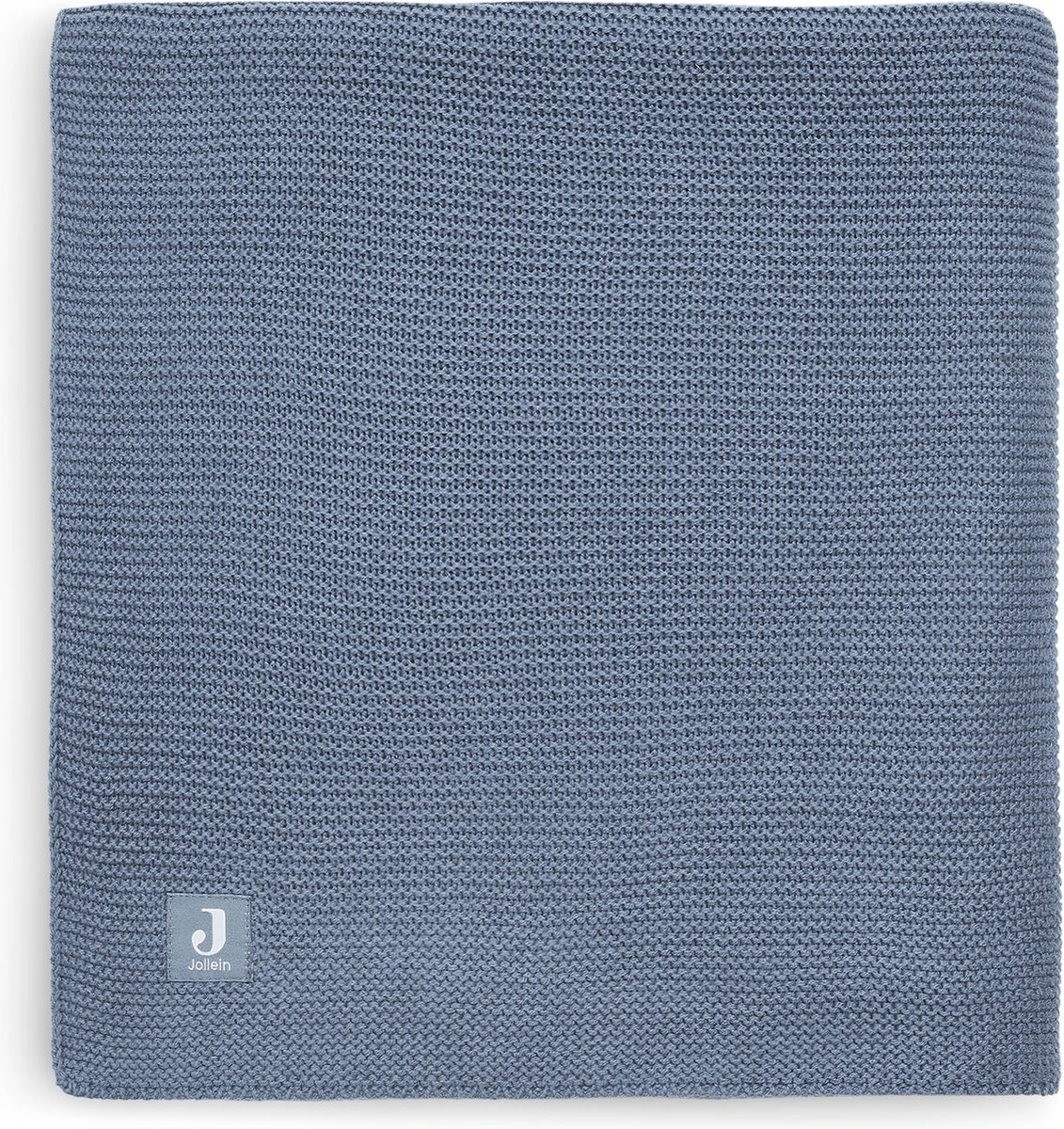 Jollein Baby Deken Ledikant 100x150cm Basic Knit - Jeans Blue - Image 4