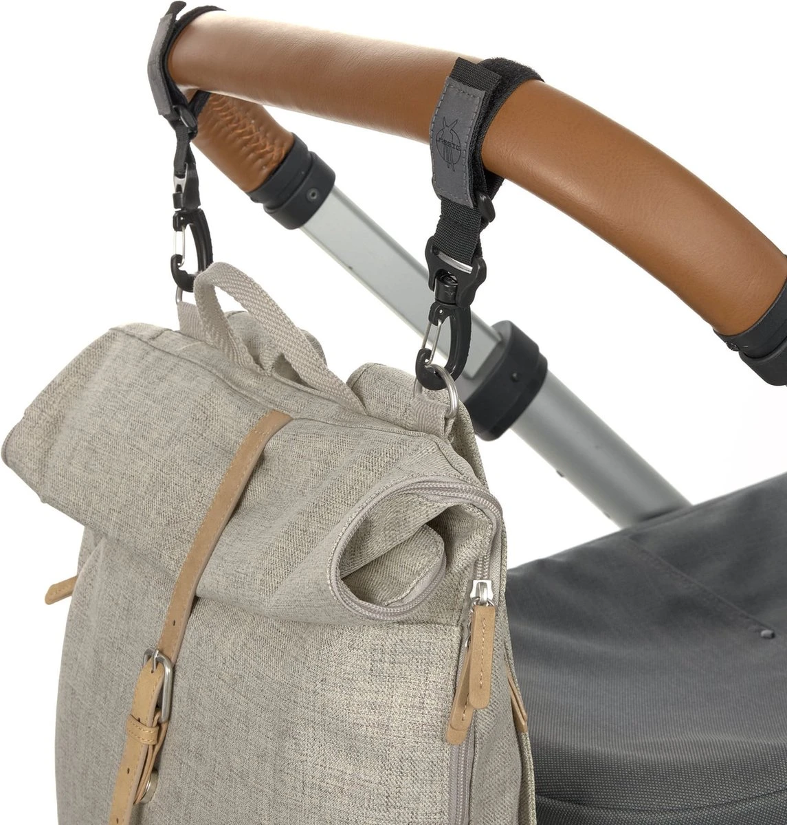 LÄSSIG Luiertas Rolltop Backpack Rugzak Incl Verschoningsmatje Choco Mélange Limited Edition - Image 6