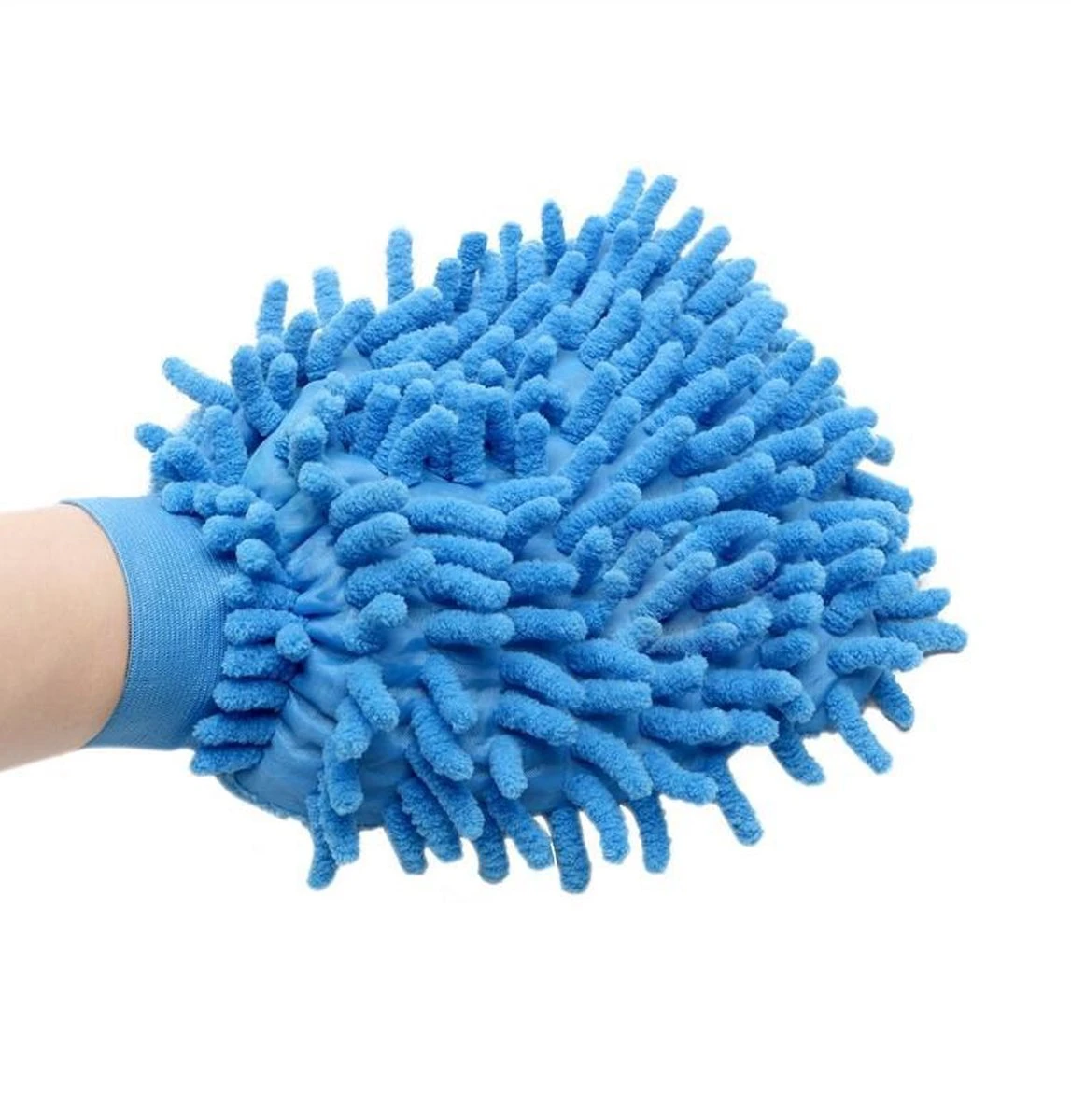 Merkloos Dubbelzijdige Microvezel Handschoen - Washandschoen Microfiber - Stofhandschoen - Huishoud Schoonmaak Borstel Auto Wassen - Spons - Afstoffen - Image 2