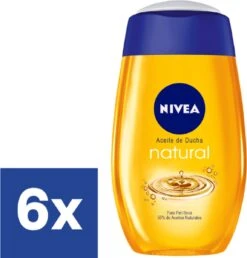 NIVEA Natural Shower Oil Doucheolie - 6x 200 Ml