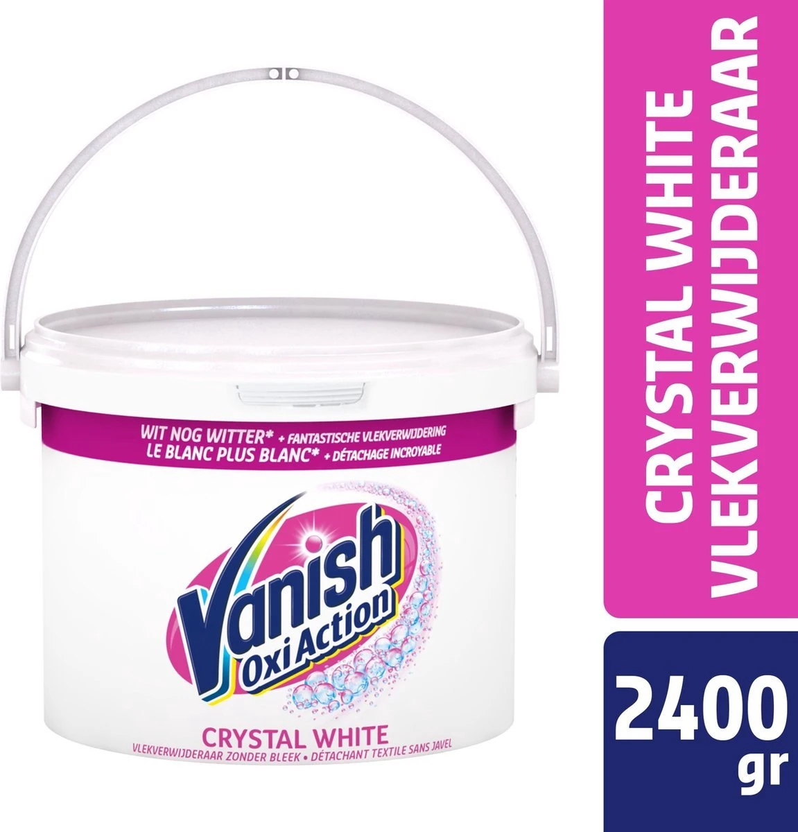 Vanish Oxi Action Crystal White Base Poeder - Voor Witte Was - 2,4 Kg - Image 9