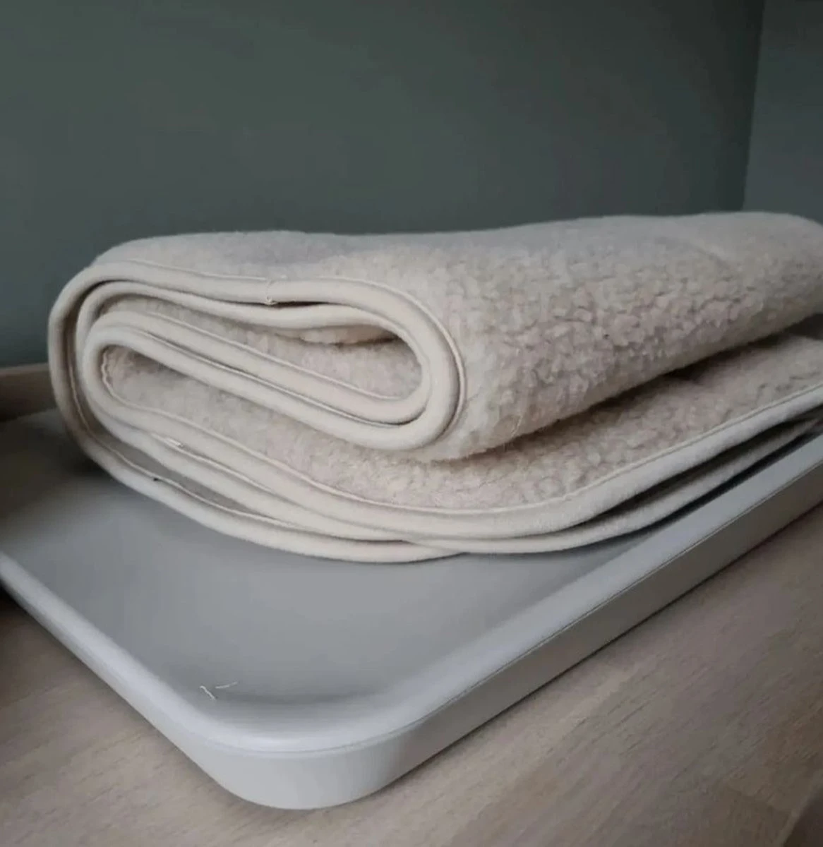 WOLLIES Amsterdam Ledikant Deken - Amandel - Merino Wol - 95 X 135 Cm - Image 7