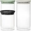 Brabantia Voorraadpotten - Stapelbaar - 0,3 0,6 & 1,1 L - Glas