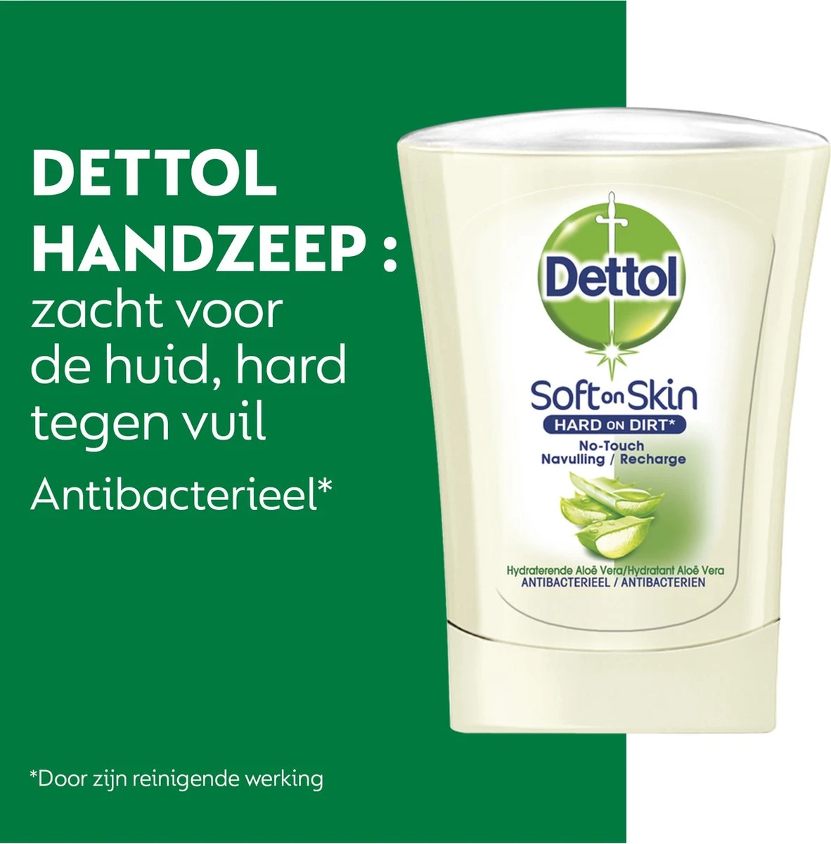 Dettol - Handzeep - No Touch Navulling - Antibacterieel - Aloe Vera - 250 Ml X5 - Image 3