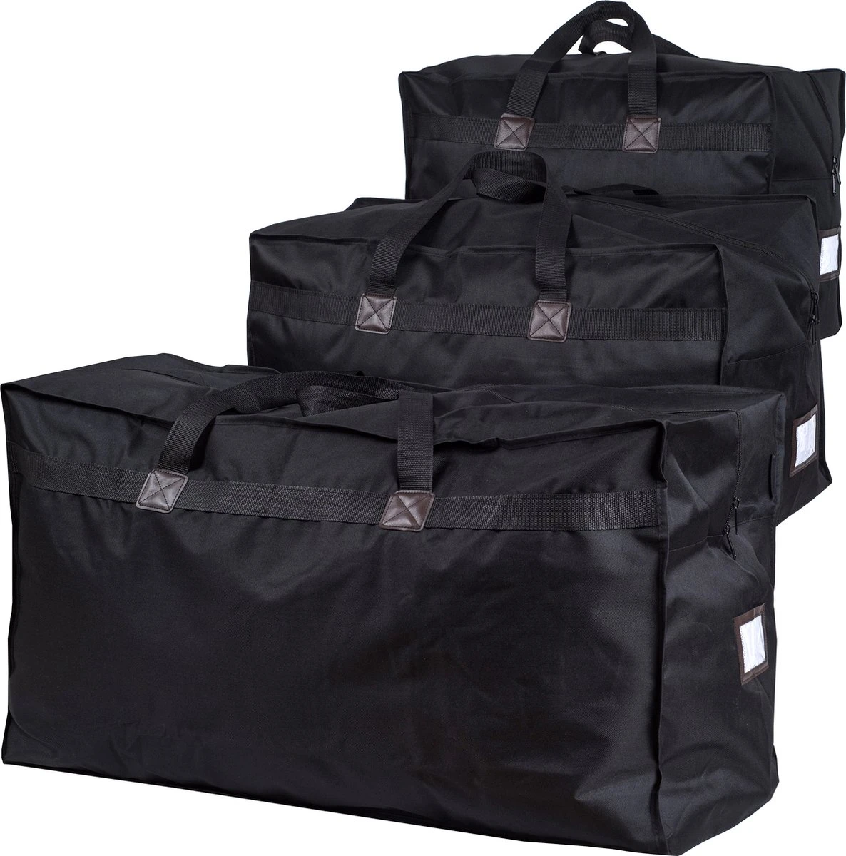 MAXXIBAGS - Set Van 3 (M/M/M) Opbergtas - Skitas - Skiën - Kledingzak - Reistas - Tassenset - Weekendtas - Voor Dekens/kussens/dekbedden - Organiser -Zwart - Afmeting: 40 X 70 X 35