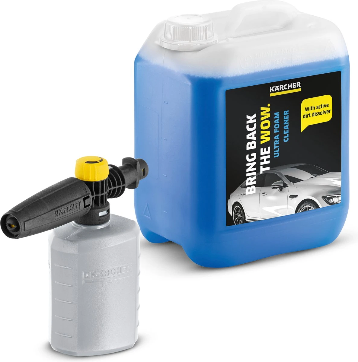 Kärcher Hogedrukreiniger Accessoire Set FJ 6 Foam Jet – 5 Liter Ultra Foam Cleaner RM 527 – Incl. Schuimsproeier Met 0,6 Ltr Inhoud