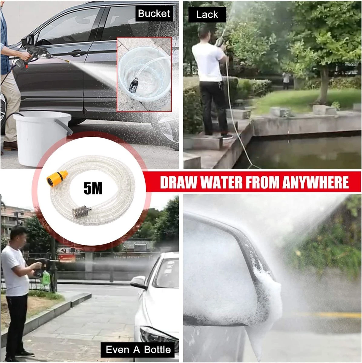 BOTC Universal Hogedrukreiniger - Draagbaar - Auto Wasmachine - Hogedrukreiniger - Image 4