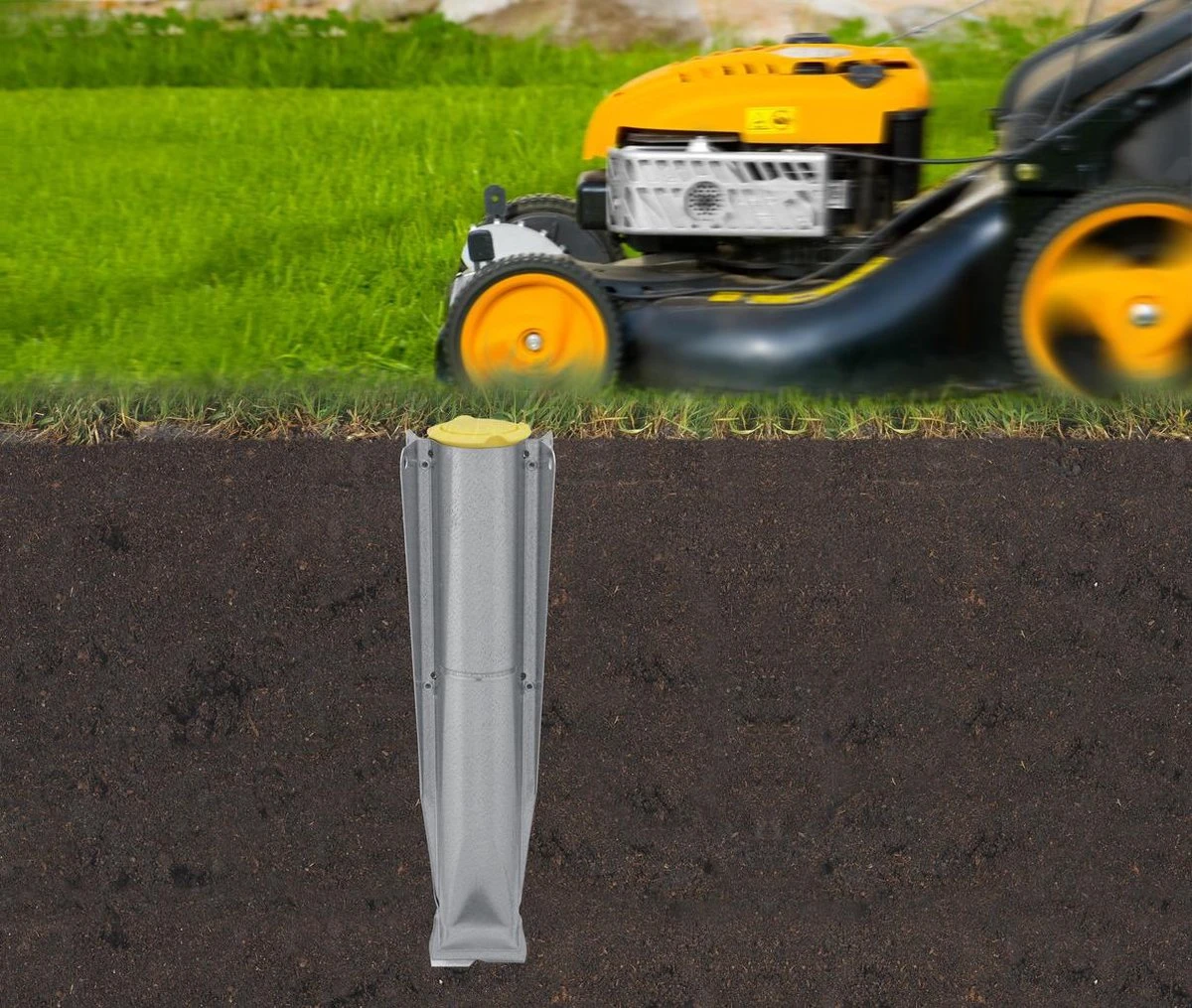 Brabantia Lift-O-Matic Advance Droogmolen Met Grondanker, Beschermhoes En Wasknijpertasje - 50 M - Metallic Grey - Image 12