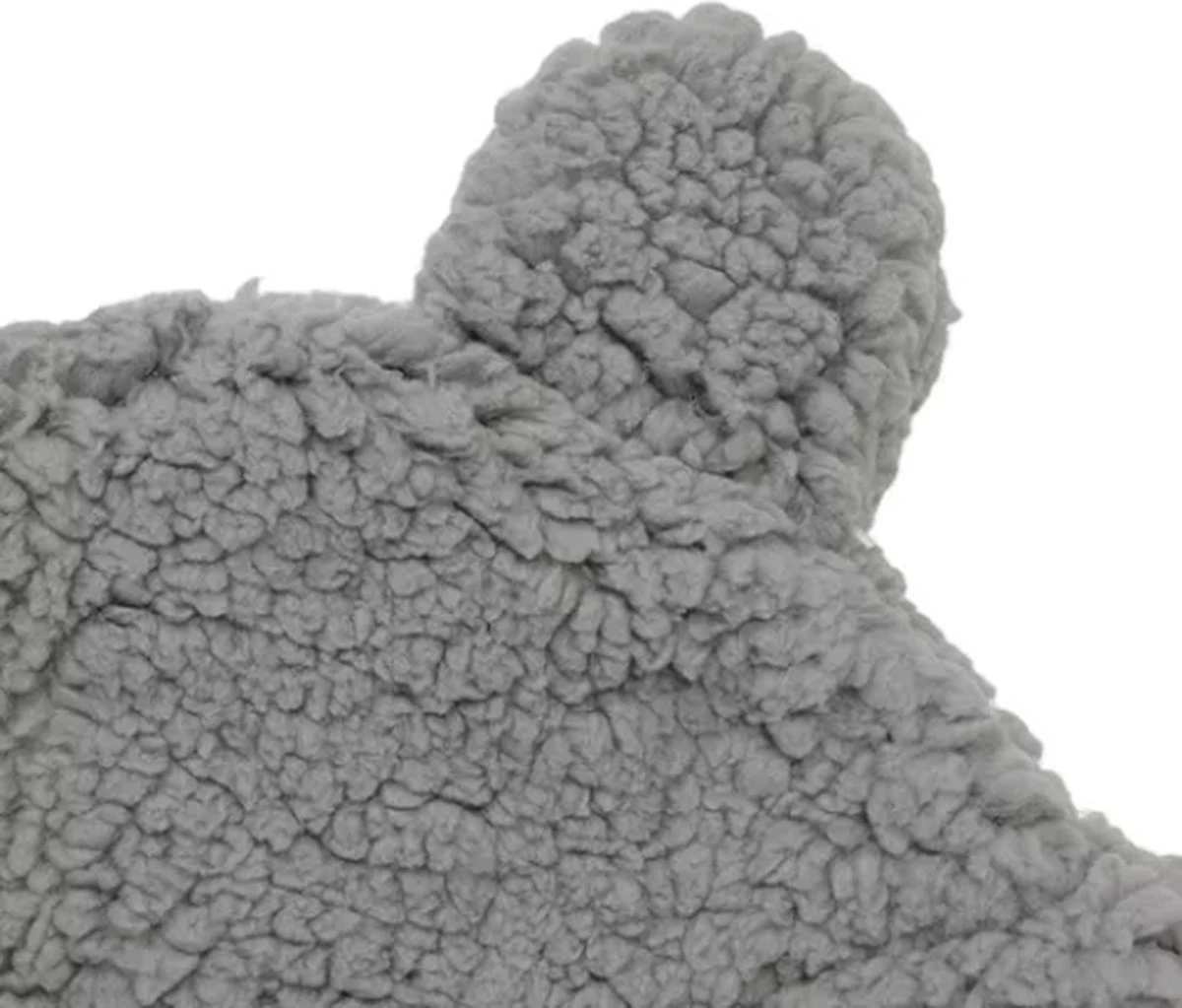 BonBini´s Teddy Bear Wikkeldeken Newborn - Zachte Grijze Teddy Beer Inbakerdoek Newborn Baby - 3-6 Maanden - Grijs - Image 2