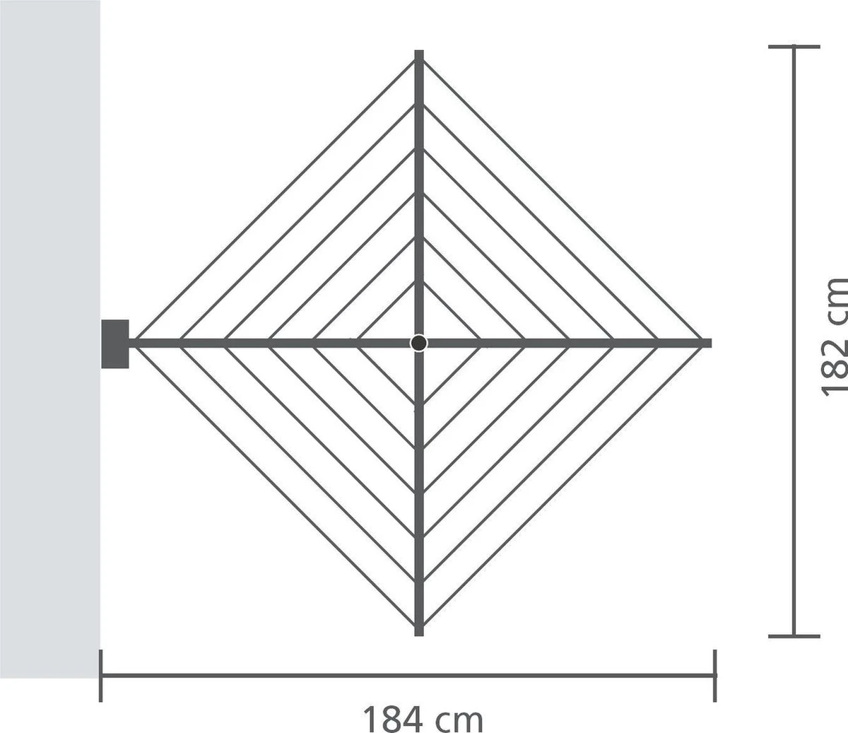 Brabantia WallFix Wanddroger - Met Opberg-/Beschermbox - 24 M - Metallic Grey - Image 2