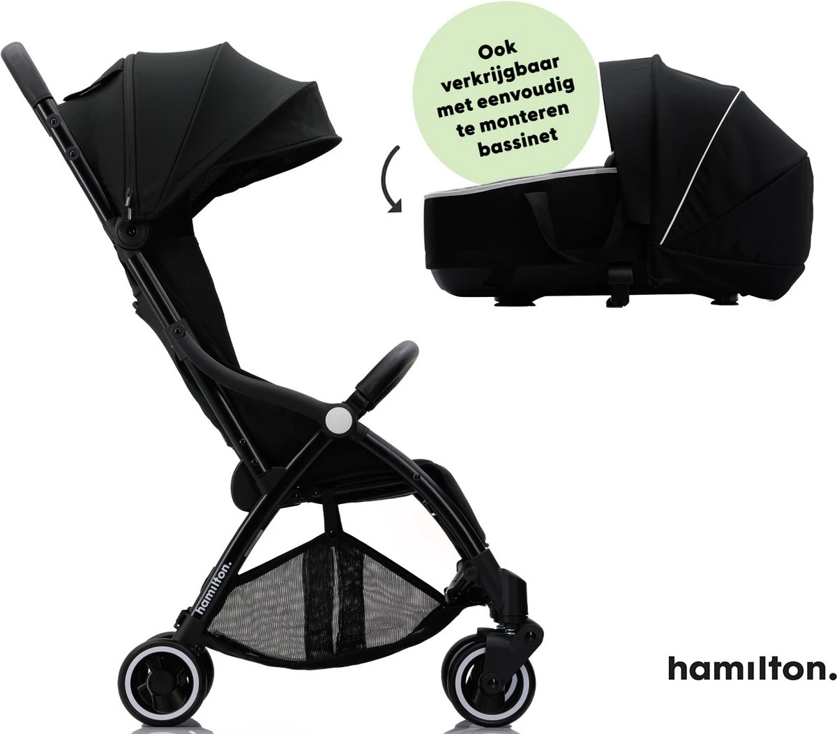 Hamilton By Yoop X1 Plus Buggy – Nieuw, Hoger, Uitgebreider 2023 Model – Premium Stroller Met One Hand Folding Technologie – Zwart – Lichte, Verstelbare En Wendbare Kinderwagen Met Vele Gemakken - Image 6