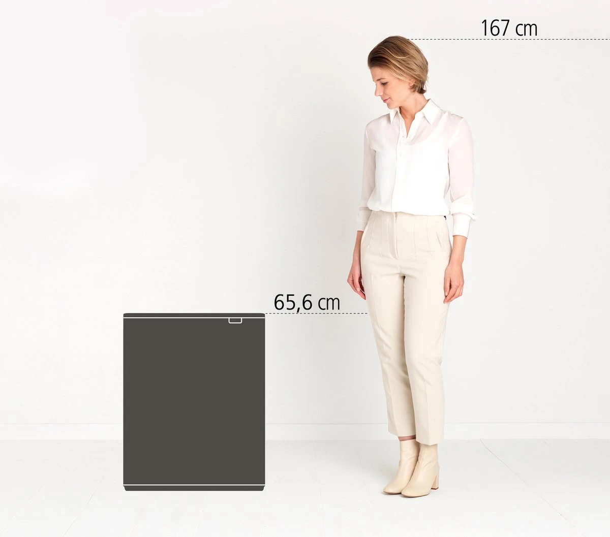 Brabantia Bo Touch Bin Prullenbak - 2 X 30 L - Soft Beige - Image 2