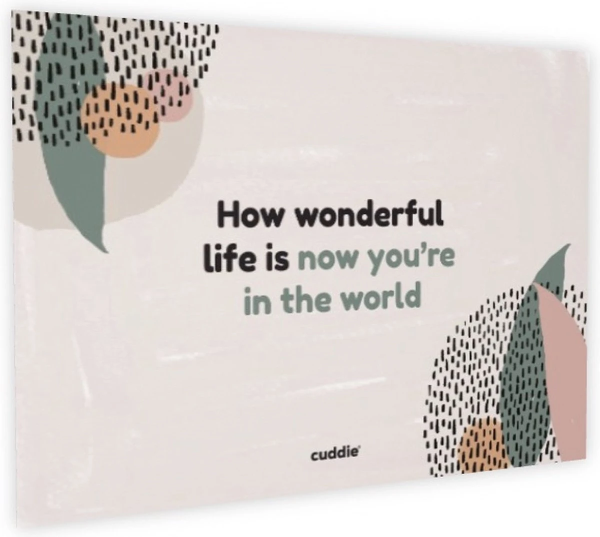 Cuddie Baby Draagdoek - Premium Organic Baby Draagdoek Gemaakt Van Bio Katoen - Newborns Tot 15 Kg - Baby Cadeau - Met Wenskaart - Sand - Image 7