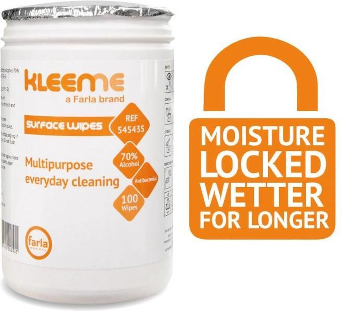 Schoonmaakdoekjes - Ontsmettingsdoekjes - Desinfectiedoekjes - Desinfectie Doekjes - KleenMe - Alcohol Doekjes - Alcoholdoekjes - Allesreiniger Zachte Antibacteriële Alcohol Wipes- 100 Doekjes - Met Dispenser - 70% Alcohol - 185 X 110mm - Image 4