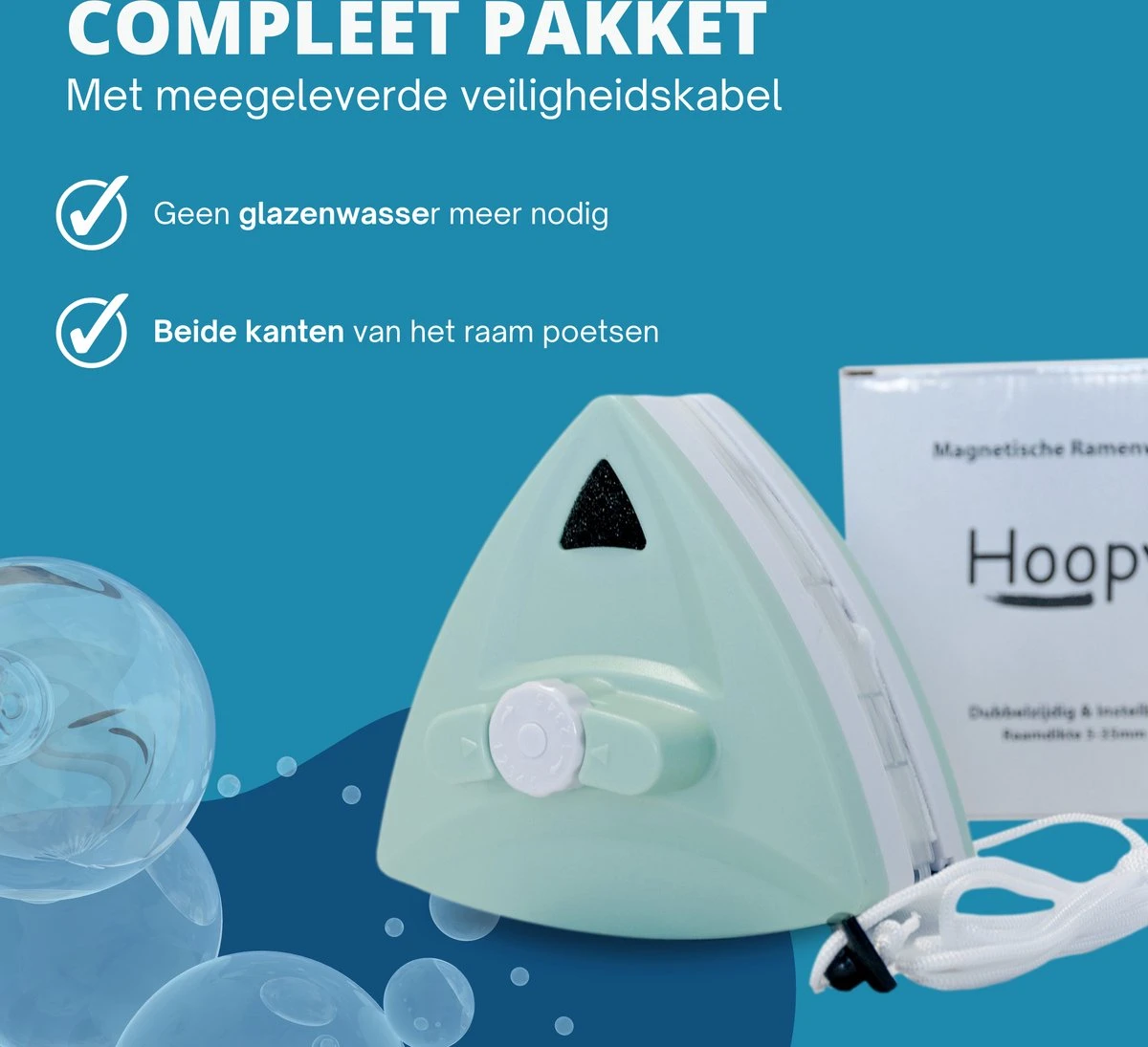 Hoopy Pro™ Magnetische Raamwasser - Magnetische Raamwasser Voor Dubbel Glas - Ruitenreiniger - Ramenwasser - Image 7