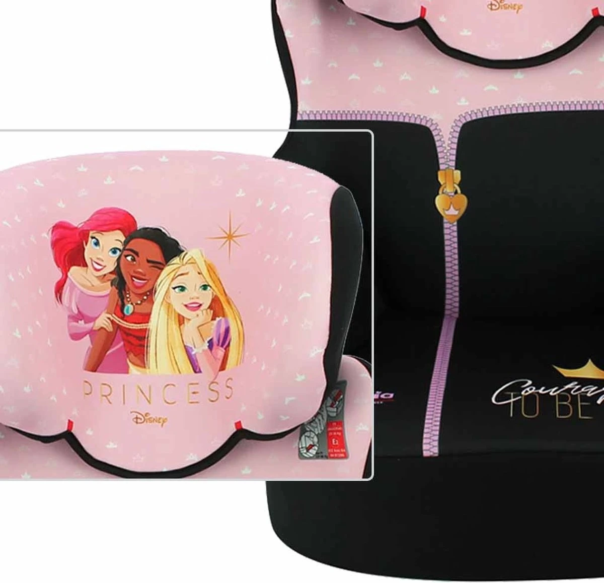 Disney - Autostoel Befix - Goed Getest ANWB - Groep 2/3 - Van 15 Tot 36 KG - Nieuwste Disney PRINSES Design - Zwart, Roze - Image 6