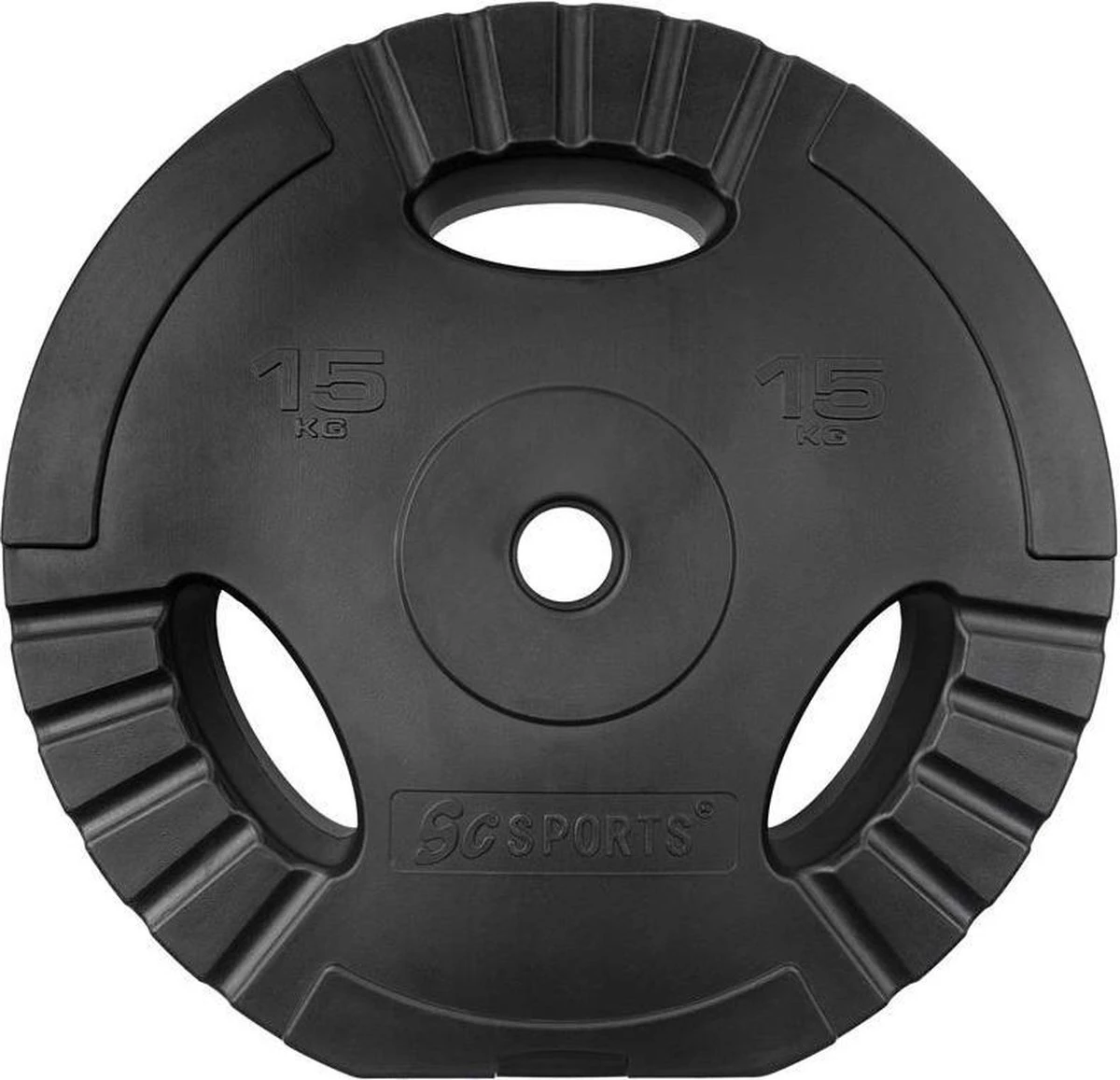 ScSPORTS® Halterschijven Set 30 Kg - 2 X 15 Kg - Gewichten Met Handgrepen - Kunststof - 30 Mm - Image 2