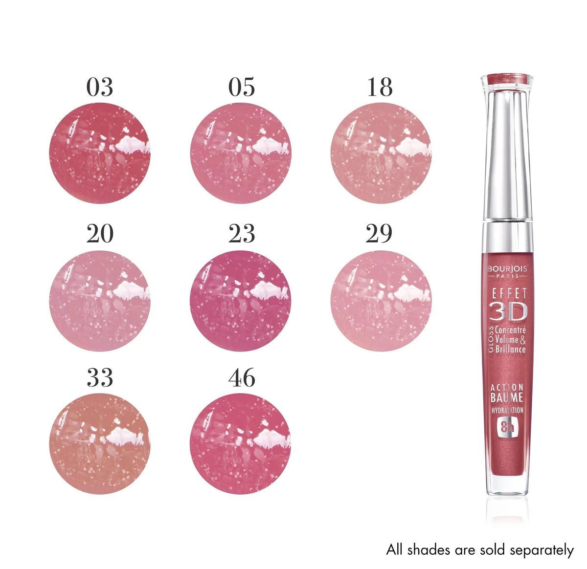 Bourjois Gloss Effet 3D Effect Lipgloss - 03 Brun Rose Academic - Image 6