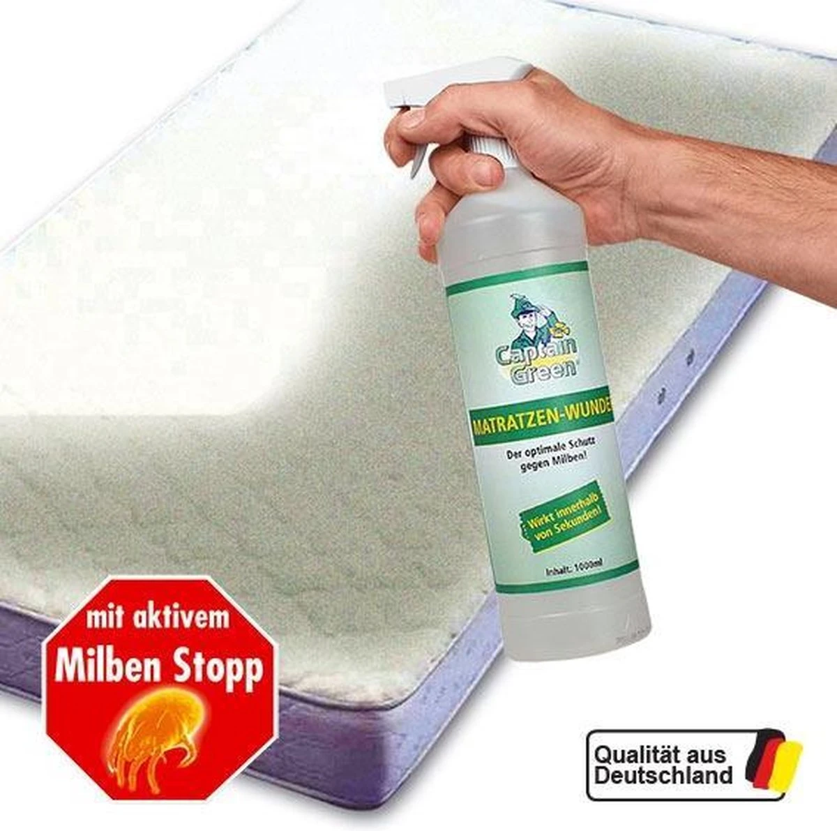 Matras Spray Dood Huisstofmijt En Overige Bacteriën 1000 Ml Puur Biologisch - Image 2