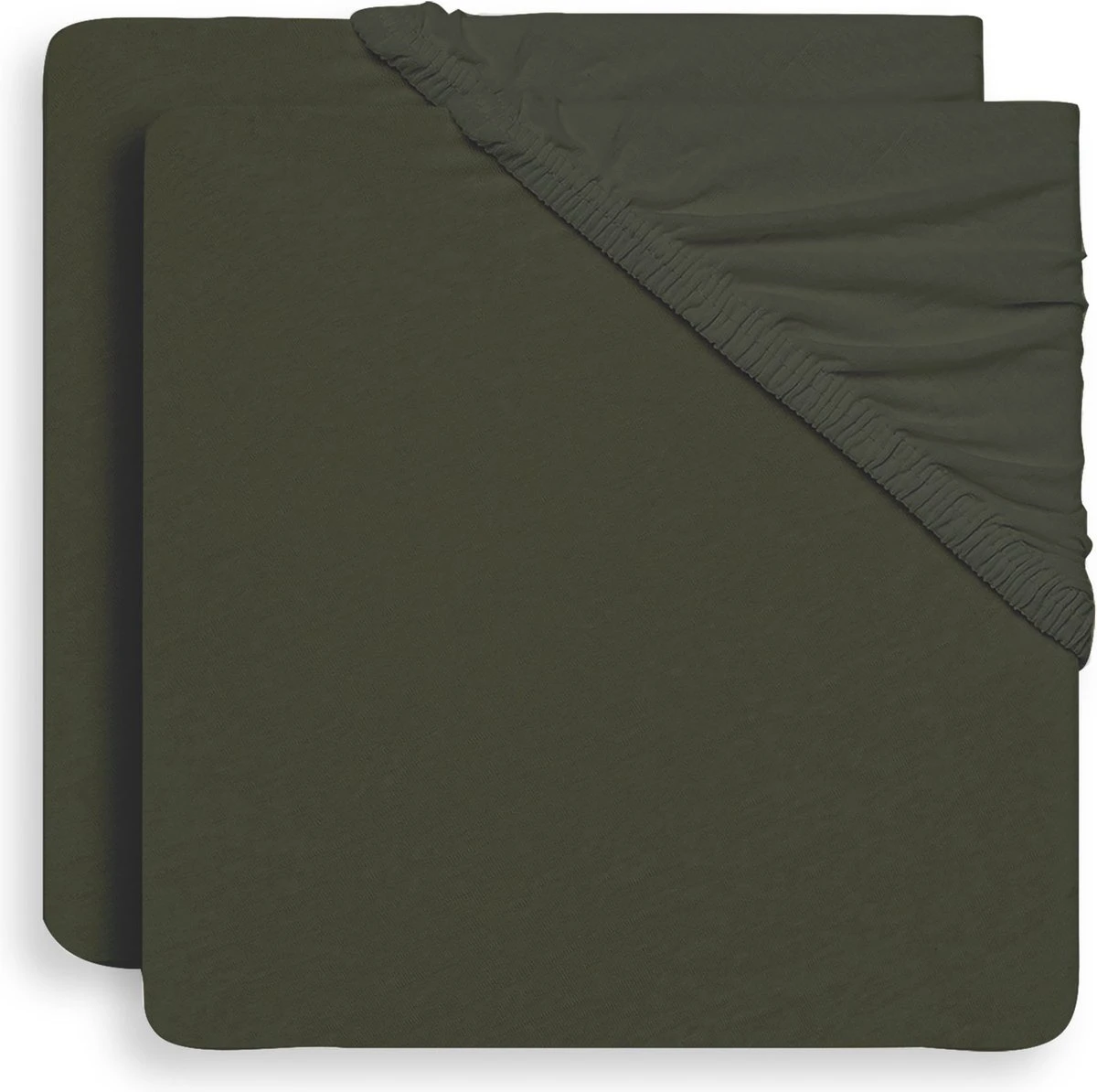 Jollein Baby Hoeslaken Jersey 60x120cm - Leaf Green - 2 Stuks - Image 2