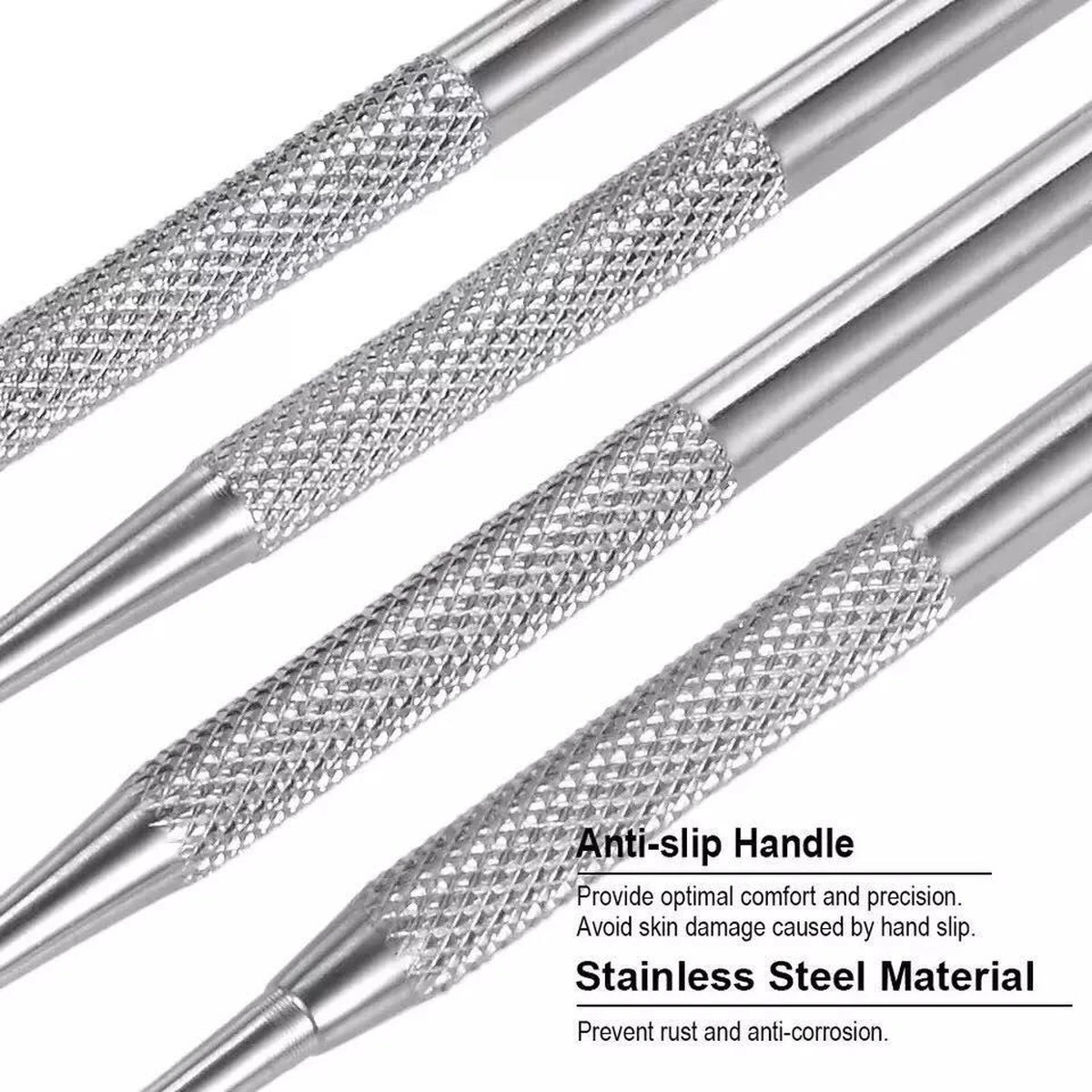 Compleet Tandarts Setje –4 Stuks Tandsteenhaakje – Tandartshaakje - Mondspiegel – Tandarts Gereedschap – Mondverzorging – Stainless Steel - Image 5