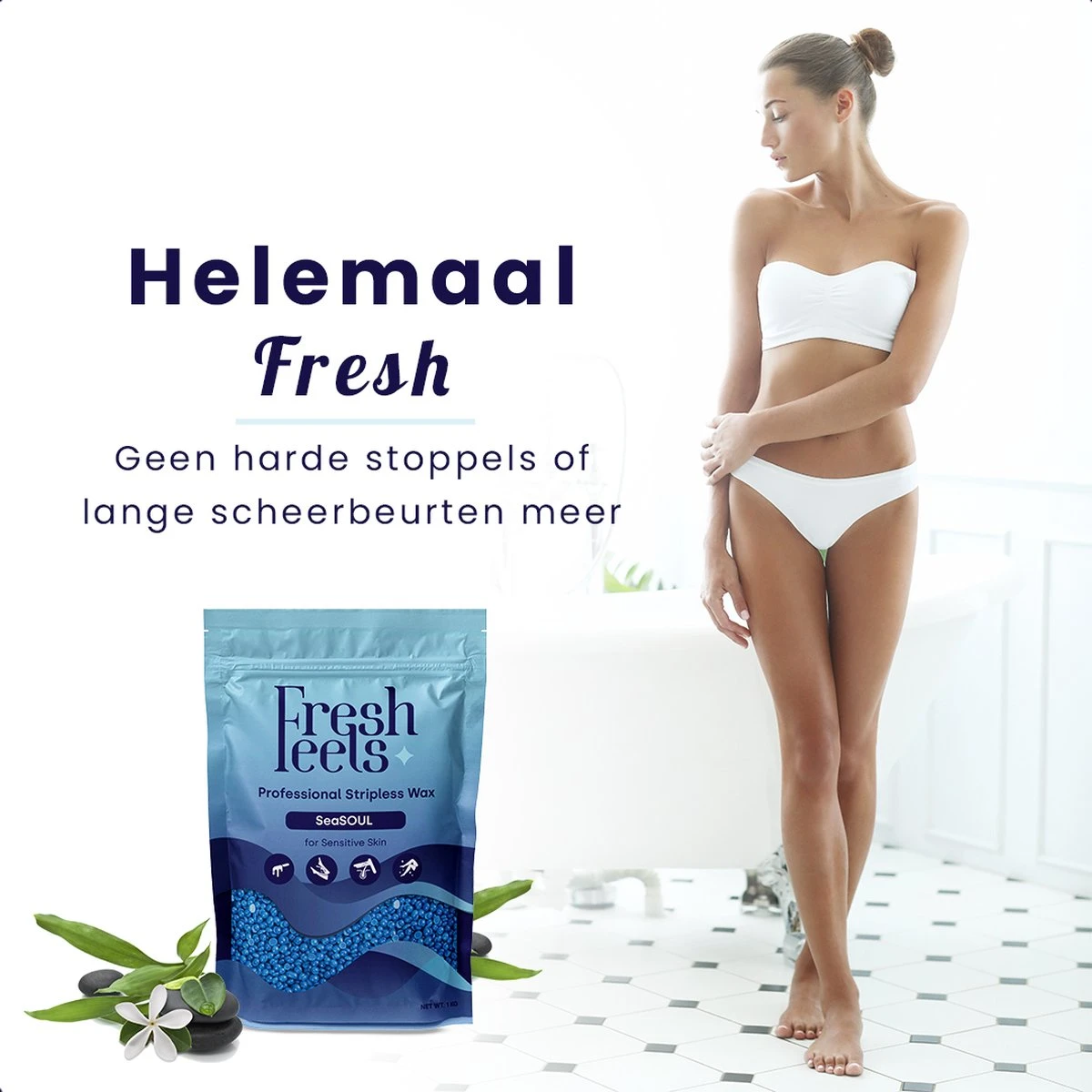 Freshfeels® Hard Wax Beans - Incl. 20x Wax Spatels - 1 KG - Voor Lichaam & Gezicht - Wax Parels - Wax Bonen - Wax Korrels - Voor Gevoelige Huid - Fijn/Grof Haar - Brazilian Hard Wax - Aqua Blauw - Image 2