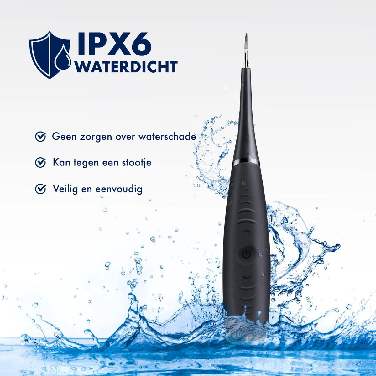 DynaBright Elektrische Tandsteen Verwijderaar - 5 Standen - 5 Delig - Incl. Professionele Tandarts Set - Tandplak - Zwart - Tong Schraper - USB - Tand Verzorging - Image 6