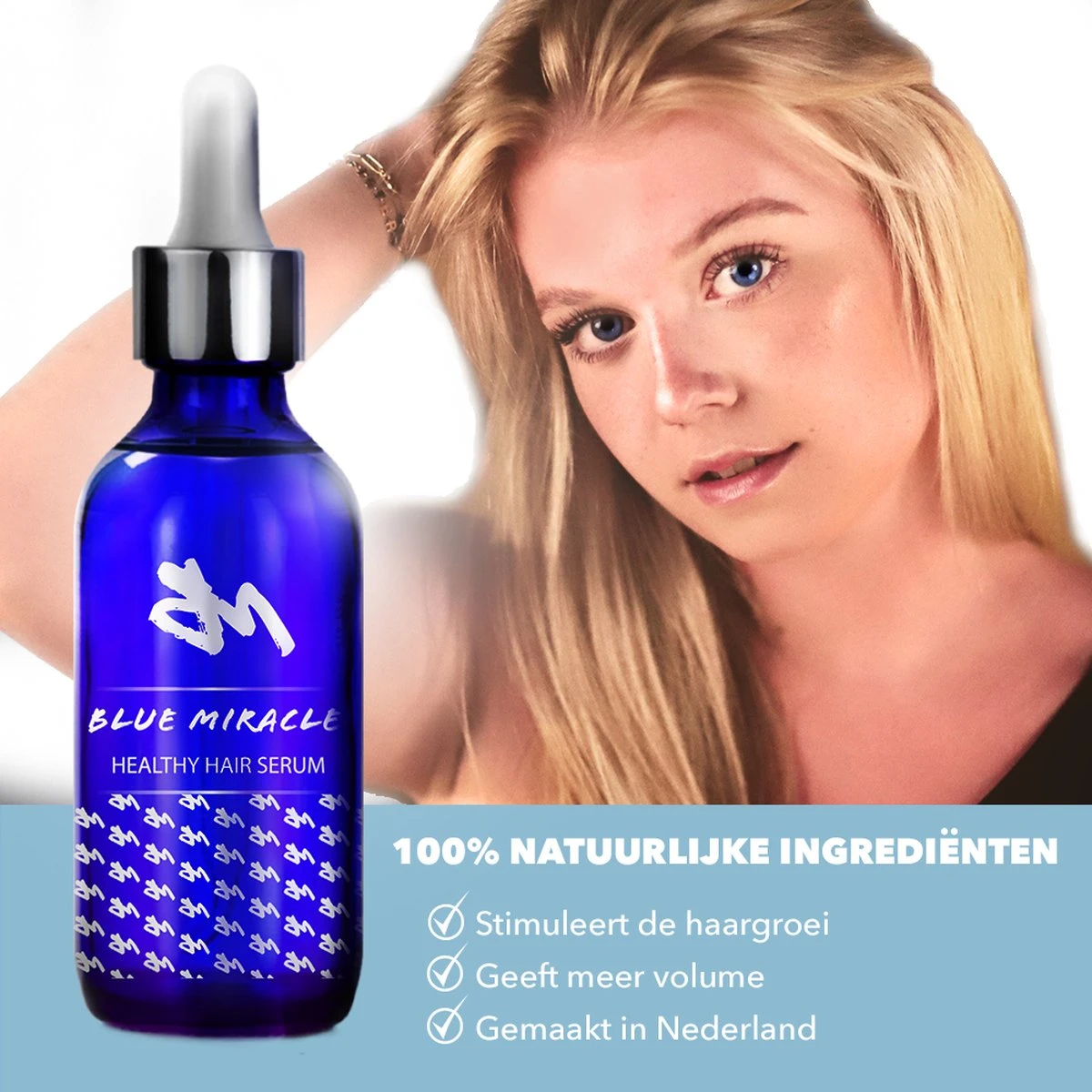 Blue Miracle Haarserum – Serum – Haargroei Serum – Haaruitval - 100% Vegan – 100 ML - Image 4