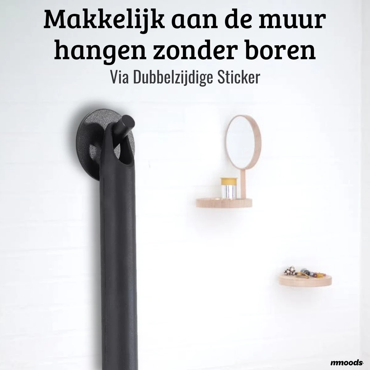 Mmoods Luxe Vloertrekker Zwart - Vloerwisser Met Steel Badkamer - Watertrekker Douche - Douchewisser Ophangen - Image 3