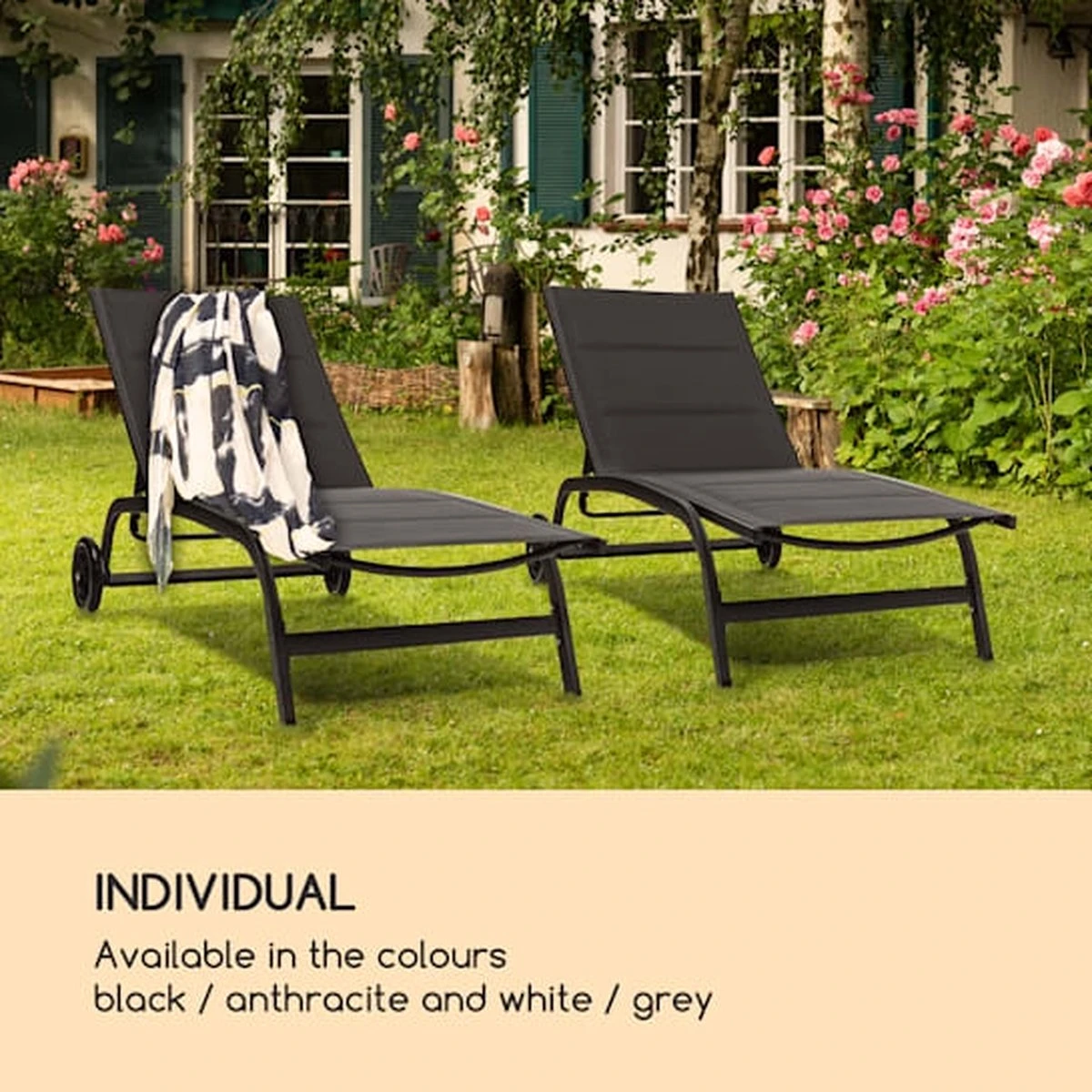 Blumfeldt Limala Tuinstoel - Ligstoel - Relaxstoel - Rugleuning In 6 Standen Verstelbaar - 2 Vielen - Draagkracht: Max. 150 Kg - Image 7