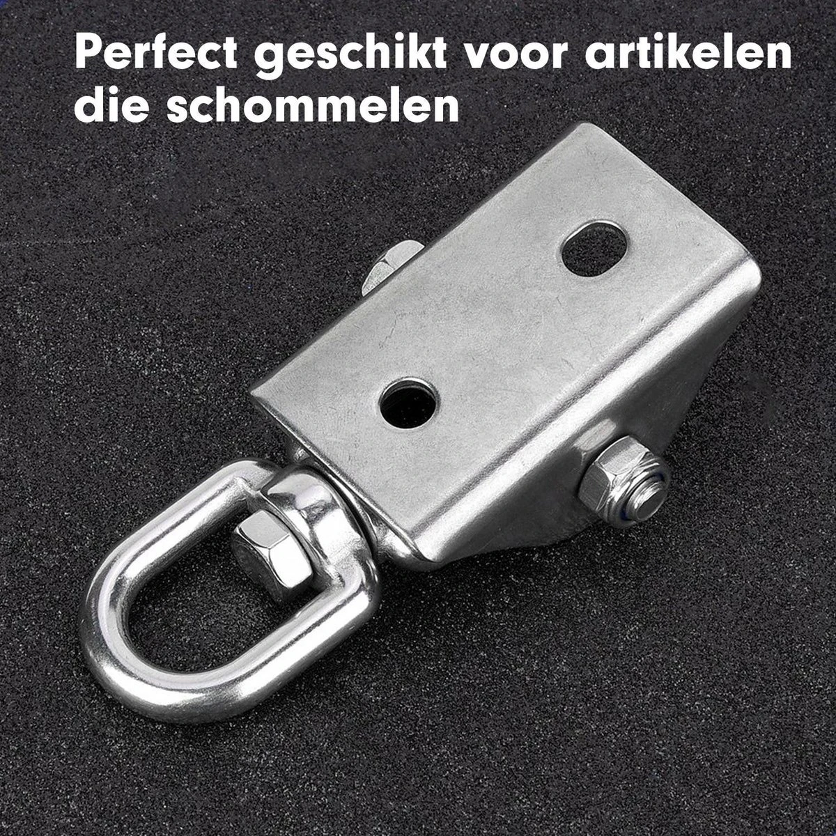 Luxe Ophangsysteem - 180° Schommelen, 360° Roteerbaar - Plafondhaak - Ophanghaak - Hangstoel Buiten - Hangstoel Binnen – Schommelstoel - Schommel - Bokszakken - RVS - Nederlandse Handleiding - - Image 8