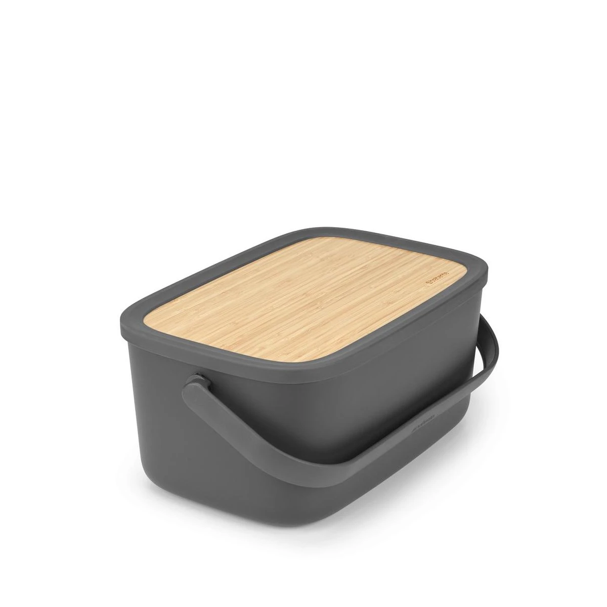 Brabantia Nic Broodtrommel - Met Bamboe Deksel - Dark Grey - Image 4