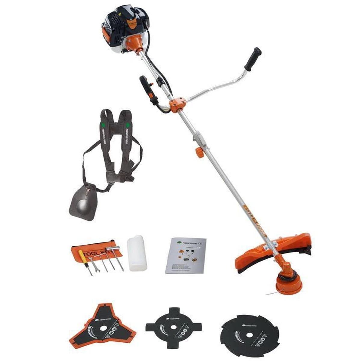 TIMBERPRO – 2in1 - Bosmaaier - Kantenmaaier - Benzine - 52 Cc - Draad En Mes - 3,0 PK