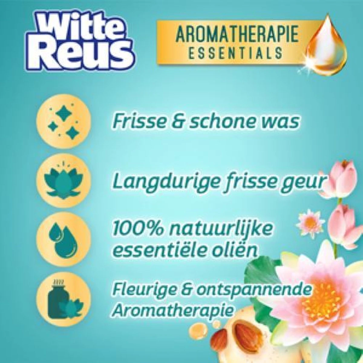Frisse Reus Lotus Amandel Gel Vloeibaar Wasmiddel - Witte Was - Voordeelverpakking - 120 Wasbeurten - Image 14