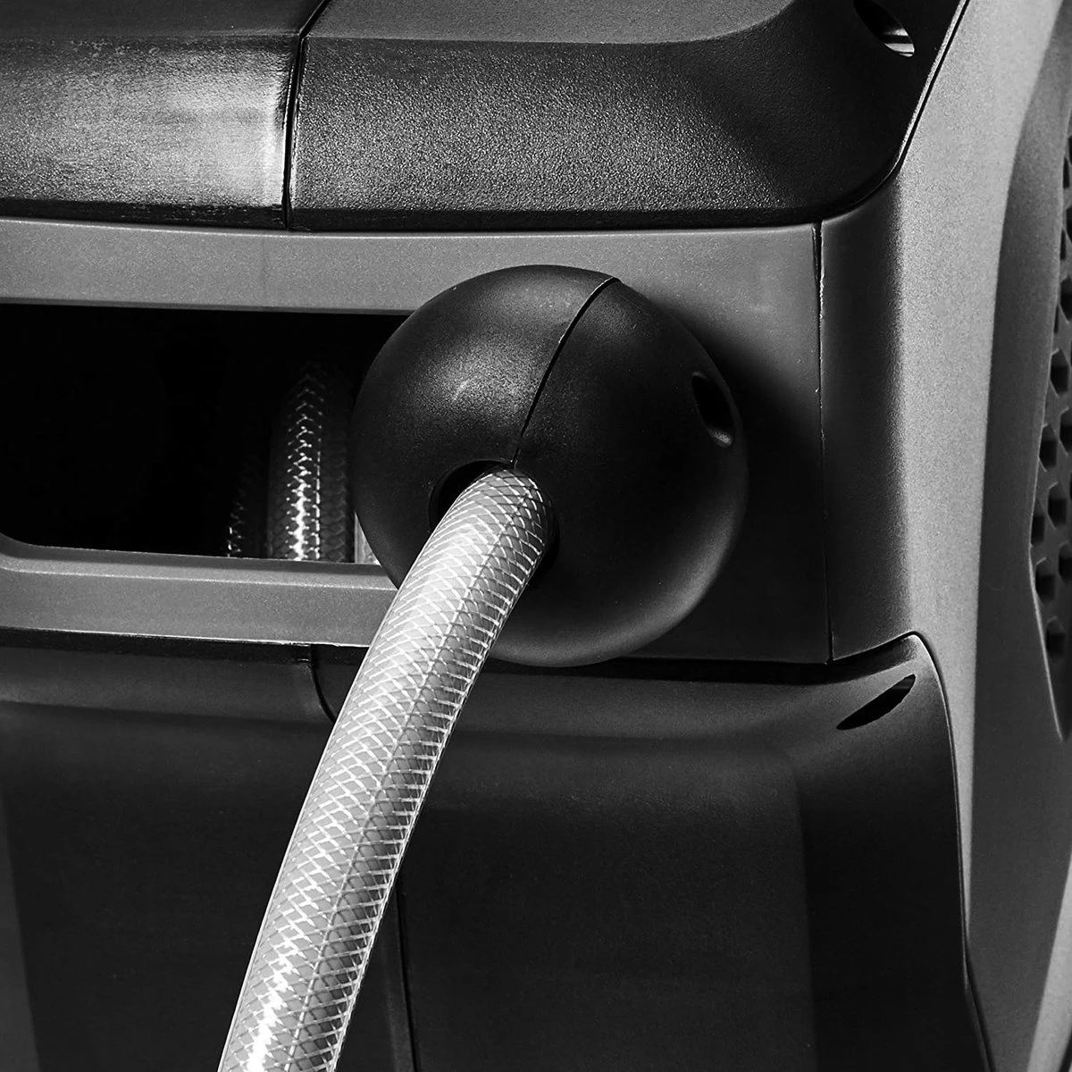 CoolHome - Wandslangenbox 20 Meter + 2 Meter - Tuinslang Met Haspel- Slangenhouder 180° Draaibaar - Tuinslanghaspel Zwart - Grijs - Image 2