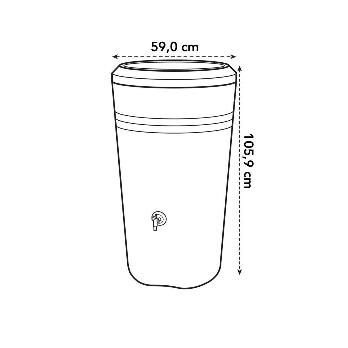 Elho Green Basics Regenton - Regenton - Living Black - Buiten - 200 Liter - Image 9