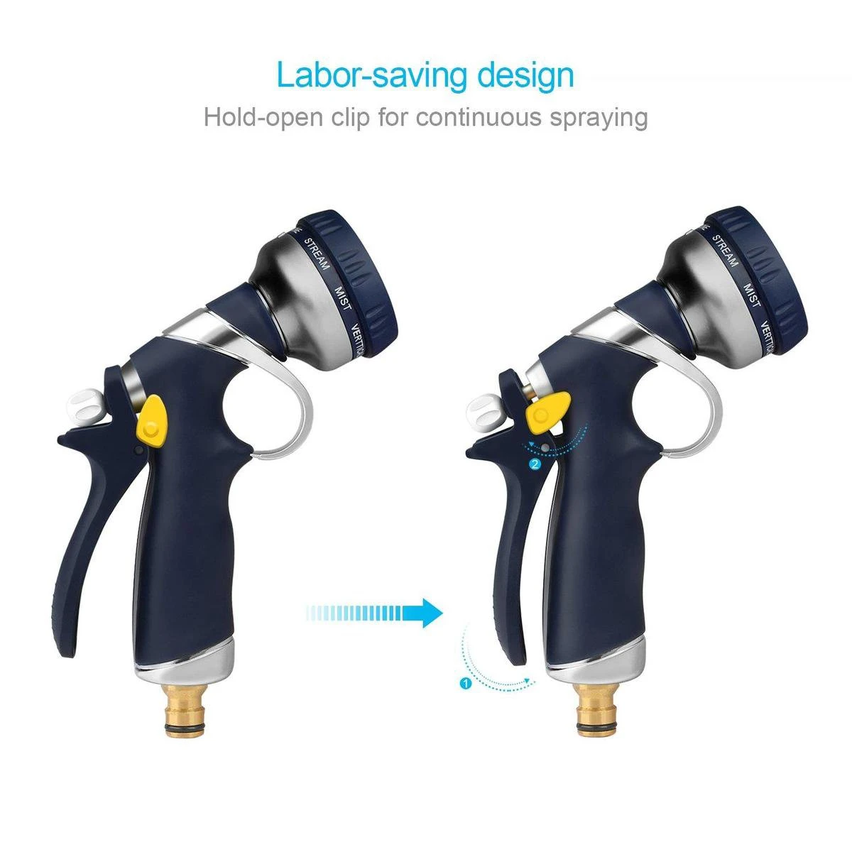 Voxon Sproeikop | Broespistool | Spuitpistool Voor Tuinslang | Metalen Constrcutie Met Soft-grip Handvat - Image 3