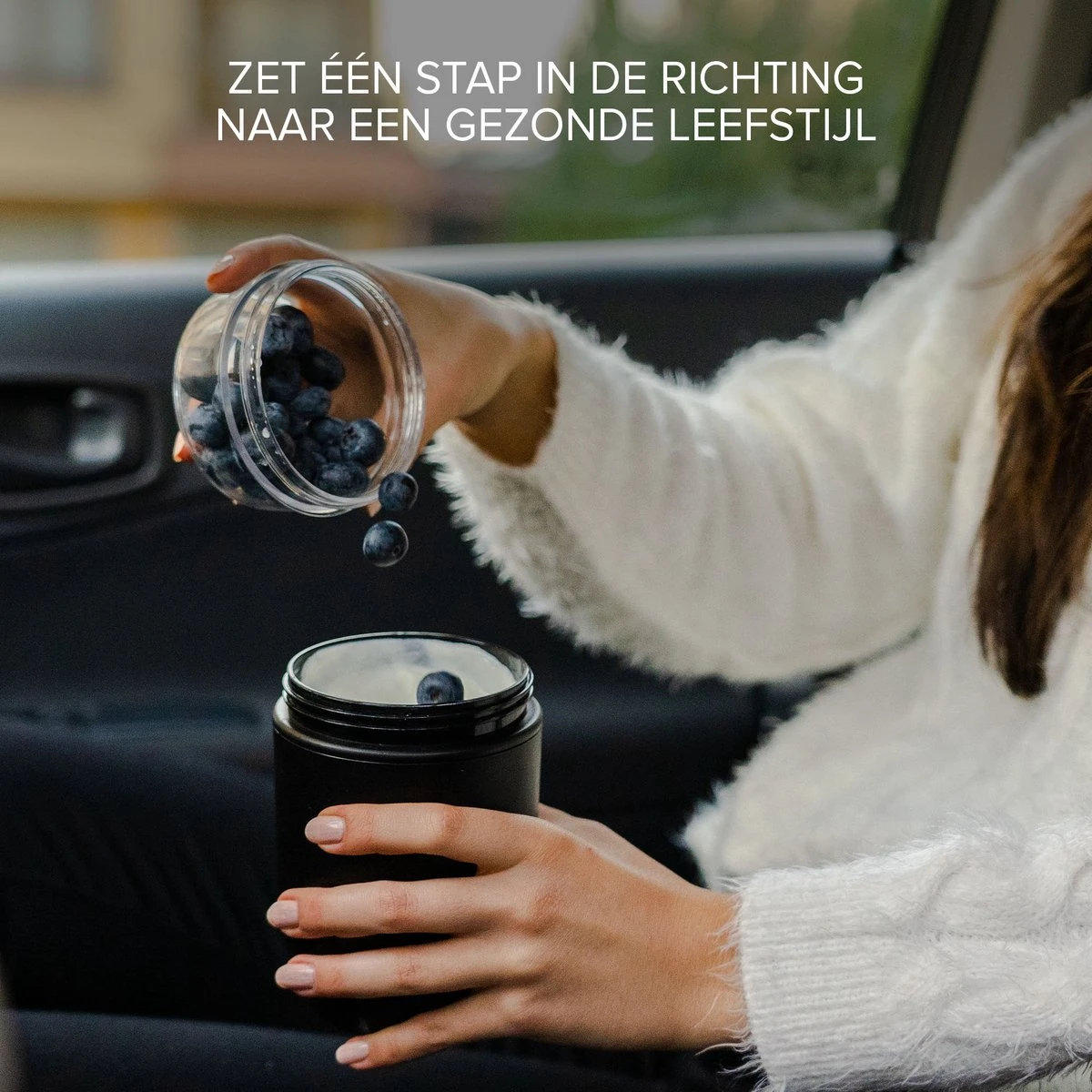 Coninx Yoghurtbeker To Go - Muesli Beker To Go - Lunchbeker - Mueslibeker 640ml (450ml+190ml) - Zwart - Image 5