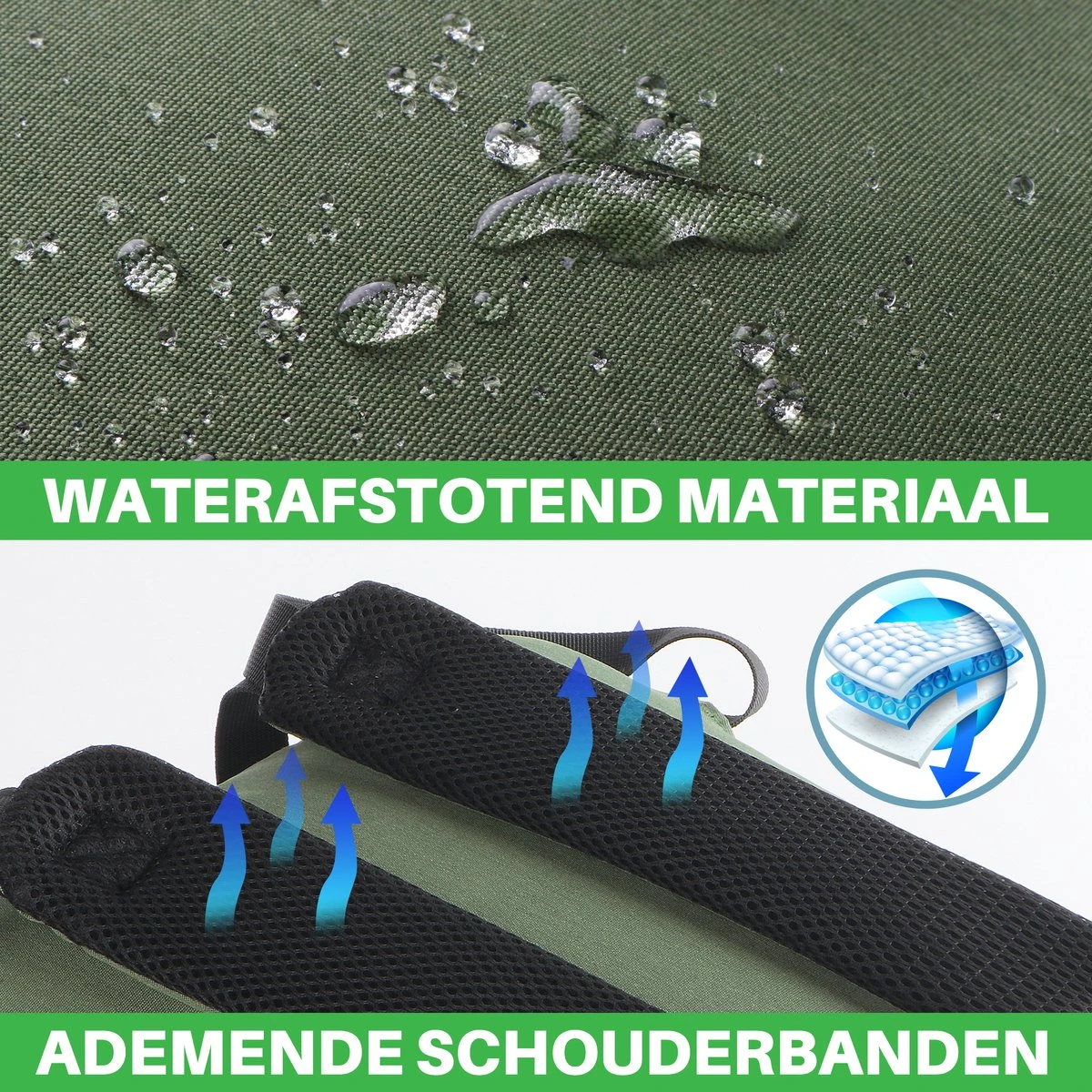 Brisby Slijtvaste Luiertas – Verzorgingstas – Met Buggymontage - Groen - Image 3