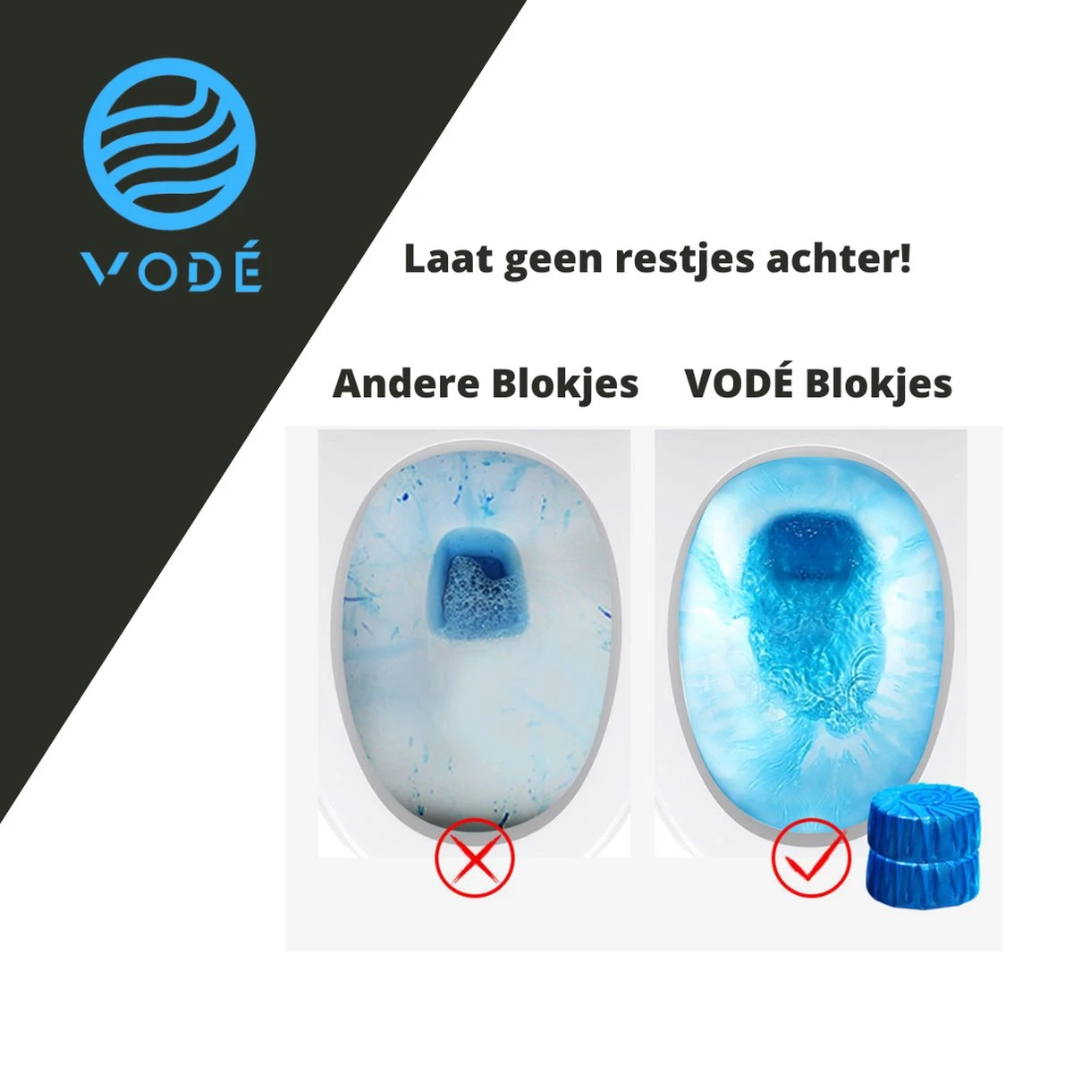 VODÉ Toiletblokjes Inbouwreservoir 28 Stuks - Voordeelverpakking – WC Blokjes – Stortbakblokjes – Geschikt Voor Geberit | Grohe - Lavendel Geur - Image 3
