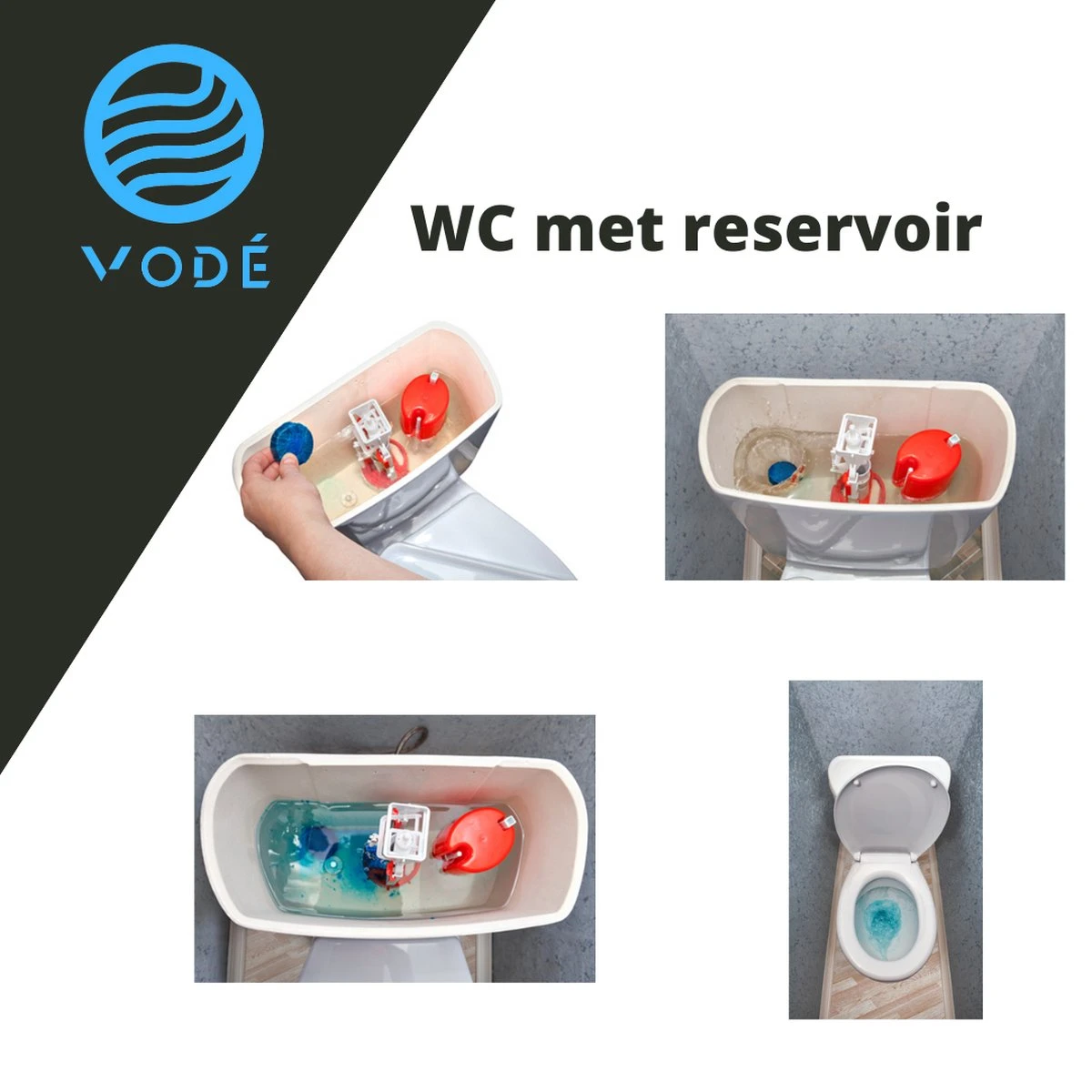 VODÉ Toiletblokjes Inbouwreservoir 28 Stuks - Voordeelverpakking – WC Blokjes – Stortbakblokjes – Geschikt Voor Geberit | Grohe - Lavendel Geur - Image 4