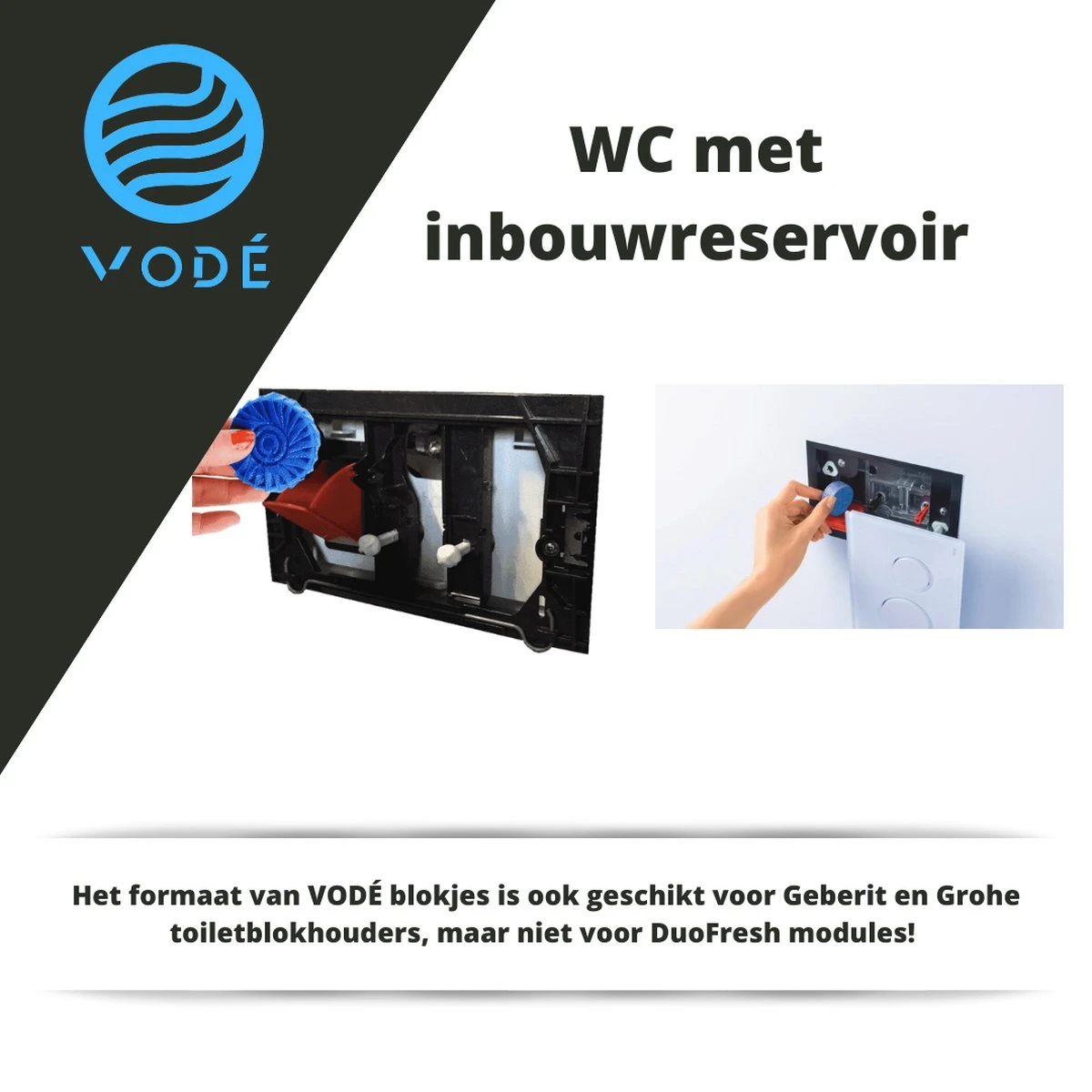 VODÉ Toiletblokjes Inbouwreservoir 28 Stuks - Voordeelverpakking – WC Blokjes – Stortbakblokjes – Geschikt Voor Geberit | Grohe - Lavendel Geur - Image 6
