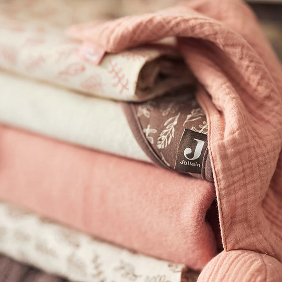 Jollein Badcape Meadow 75x75cm - Rosewood - Image 3