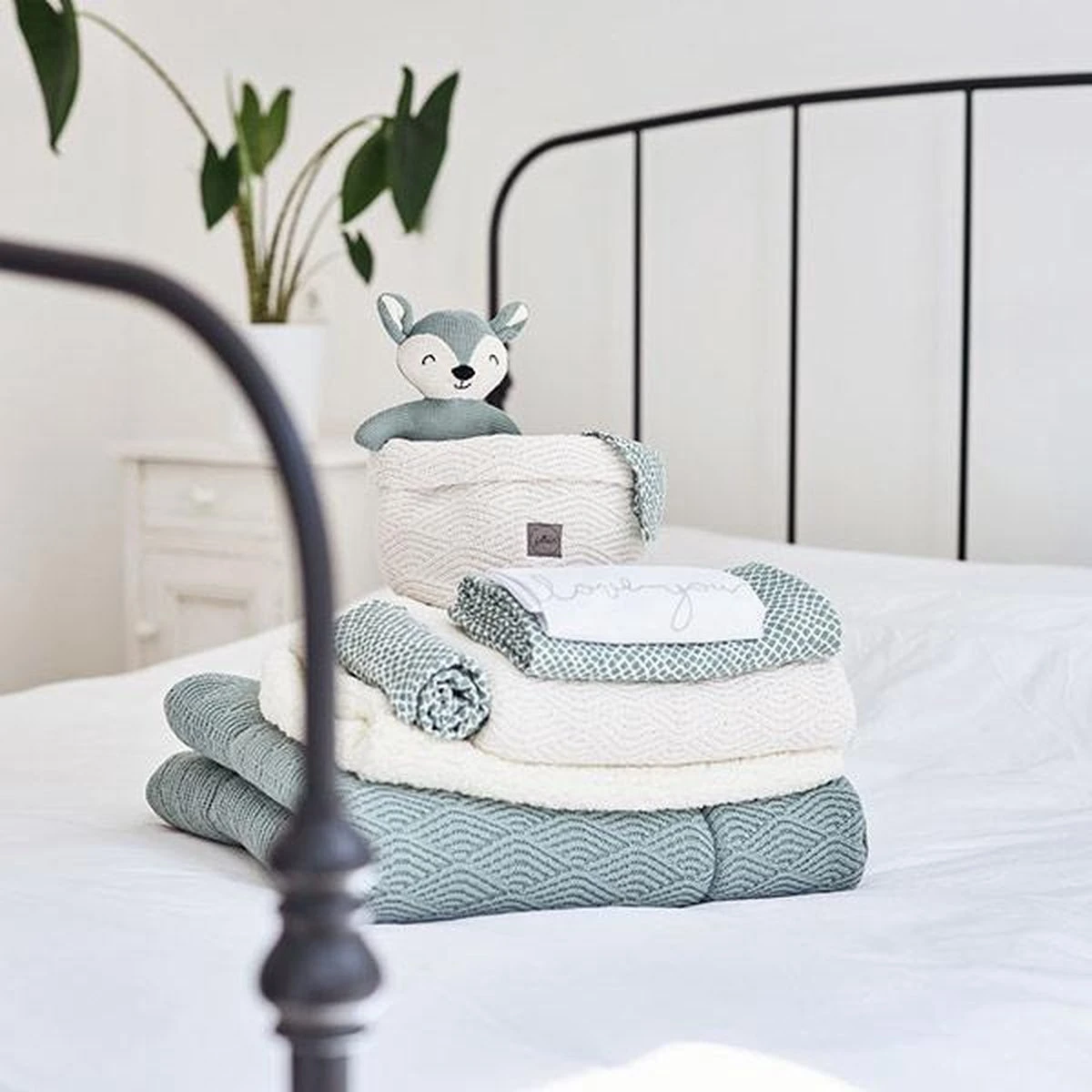 Jollein Baby Laken Wieg 75x100cm Love You - Nougat - Image 7