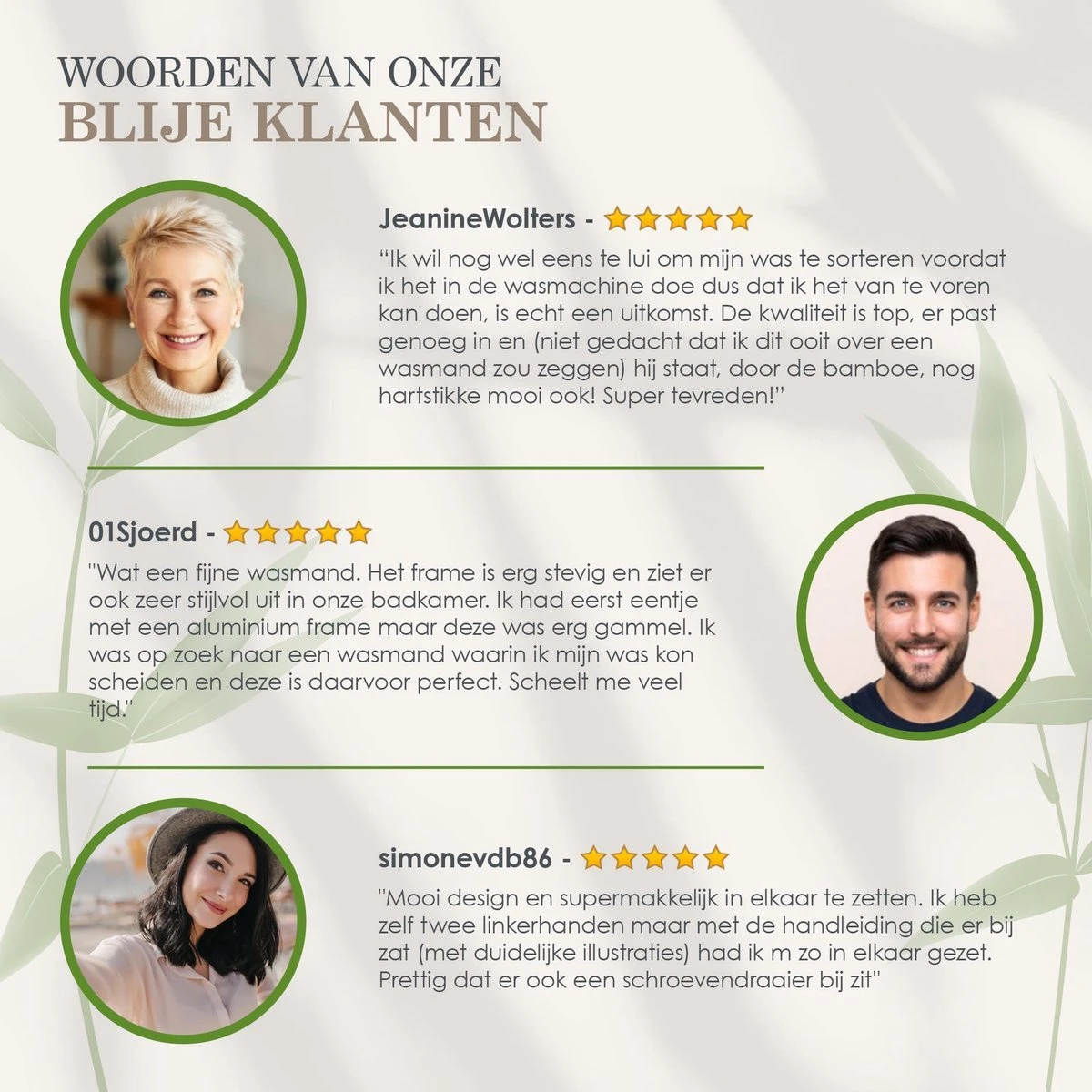 MIRI Wasmand 3 Vakken BAMBOE – Wassorteerder – Hout – Opvouwbaar – Wasbox – 105L – Gratis Schroevendraaier – Wasmanden – Laundry Basket - Image 6